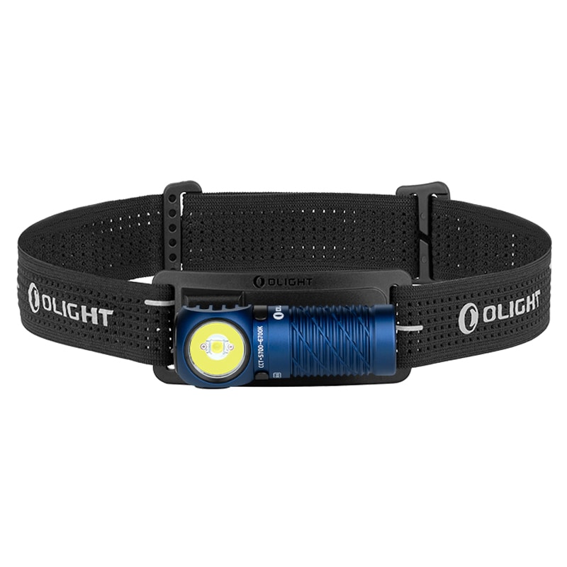Latarka czołowa i kątowa Olight Perun 3 Mini Premium Cool White Midnight Blue z opaską - 1250 lumenów