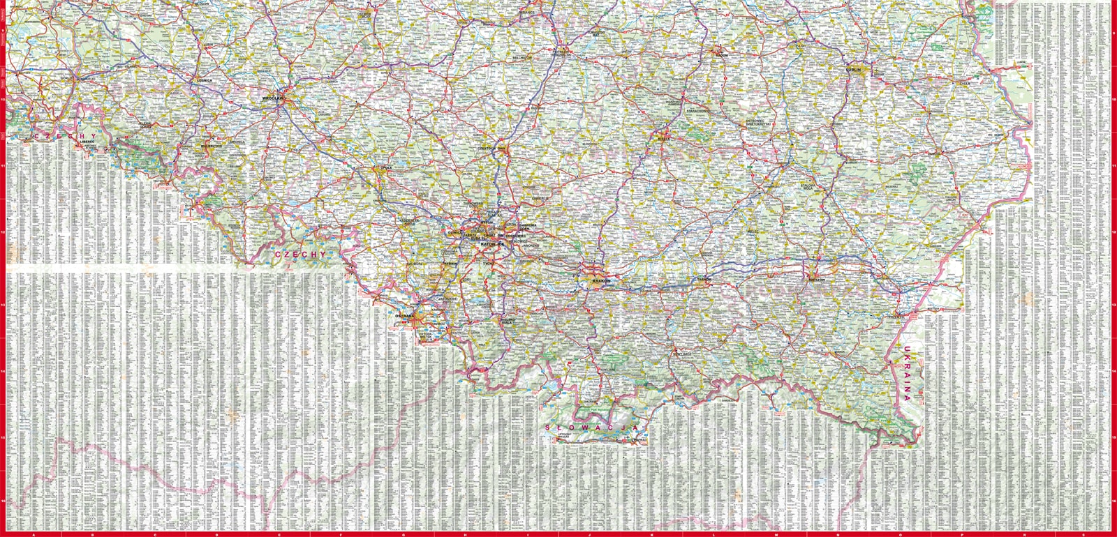 Mapa samochodowa Polski 1:750000