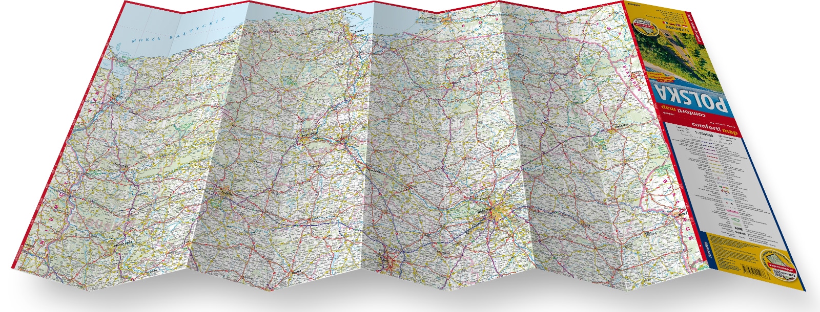 Mapa samochodowa Polski 1:750000