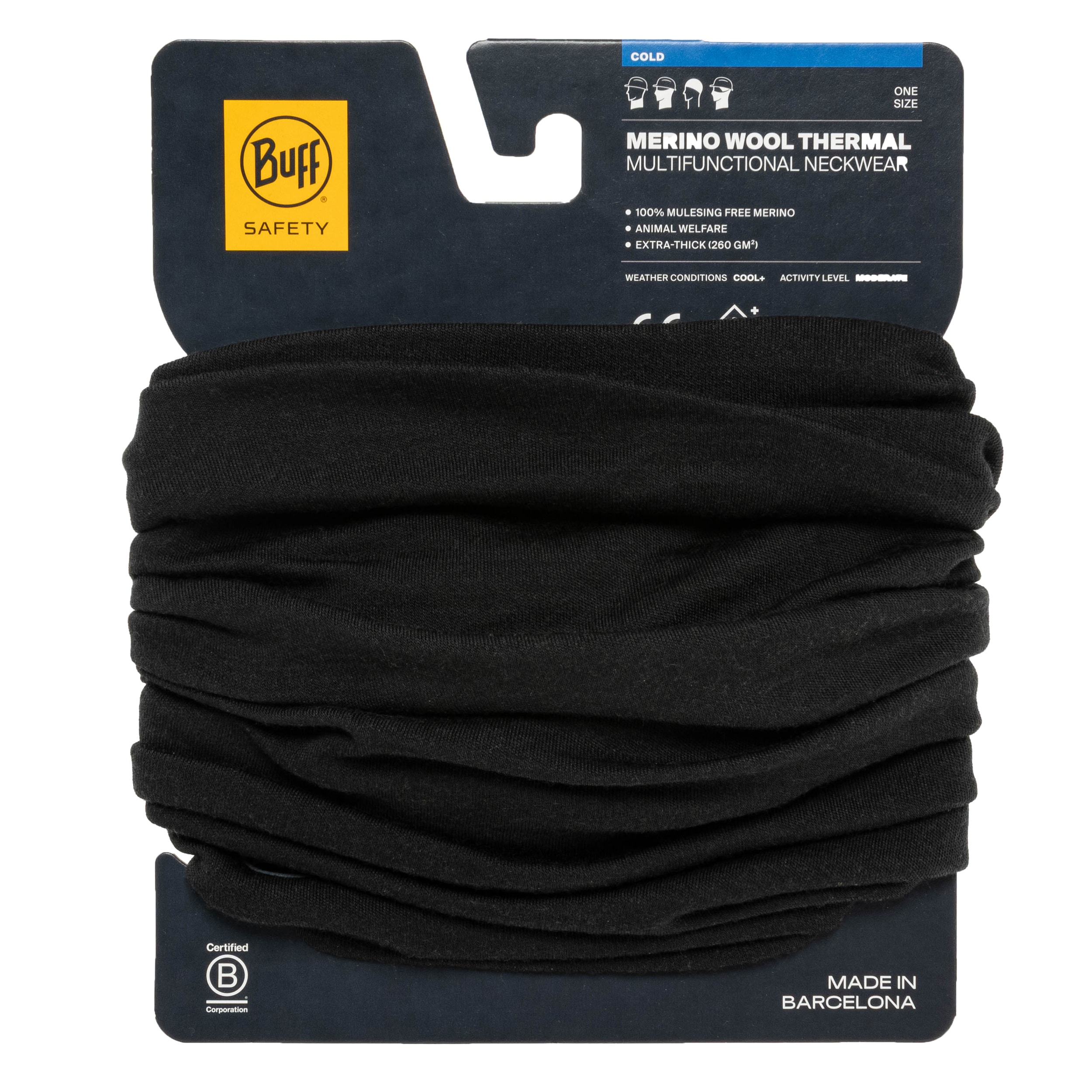 Бафф Buff Safety Merino Wool Thermal - Black