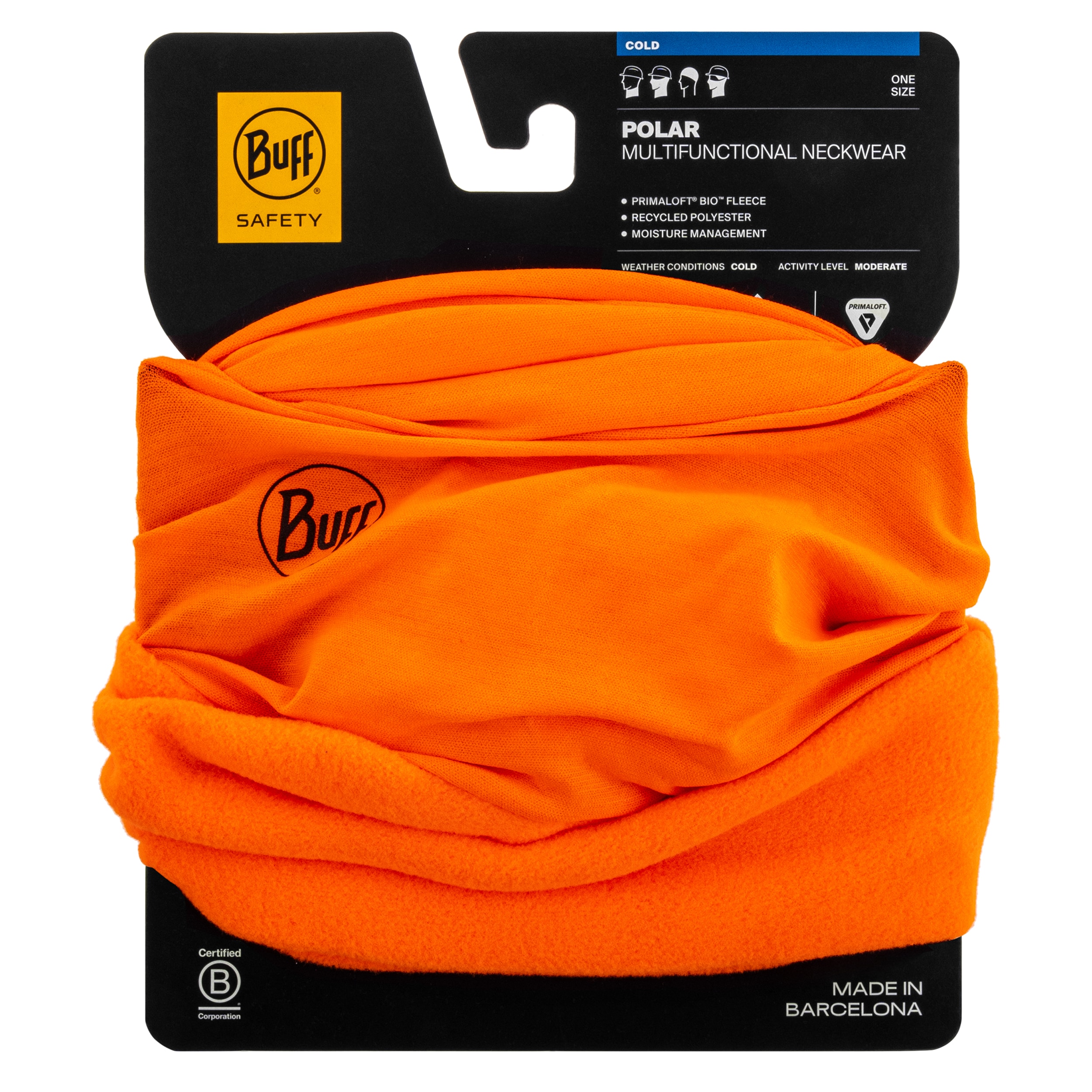 Chusta ochronna Buff Safety Polar Neckwear - Solid Orange Fluor