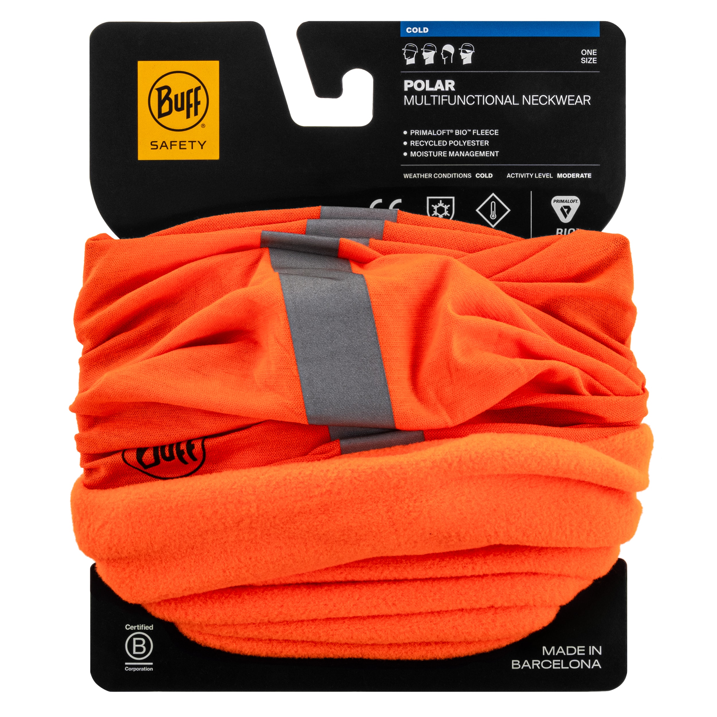 Бафф Buff Safety Фліс Neckwear - Reflective Orange Fluor
