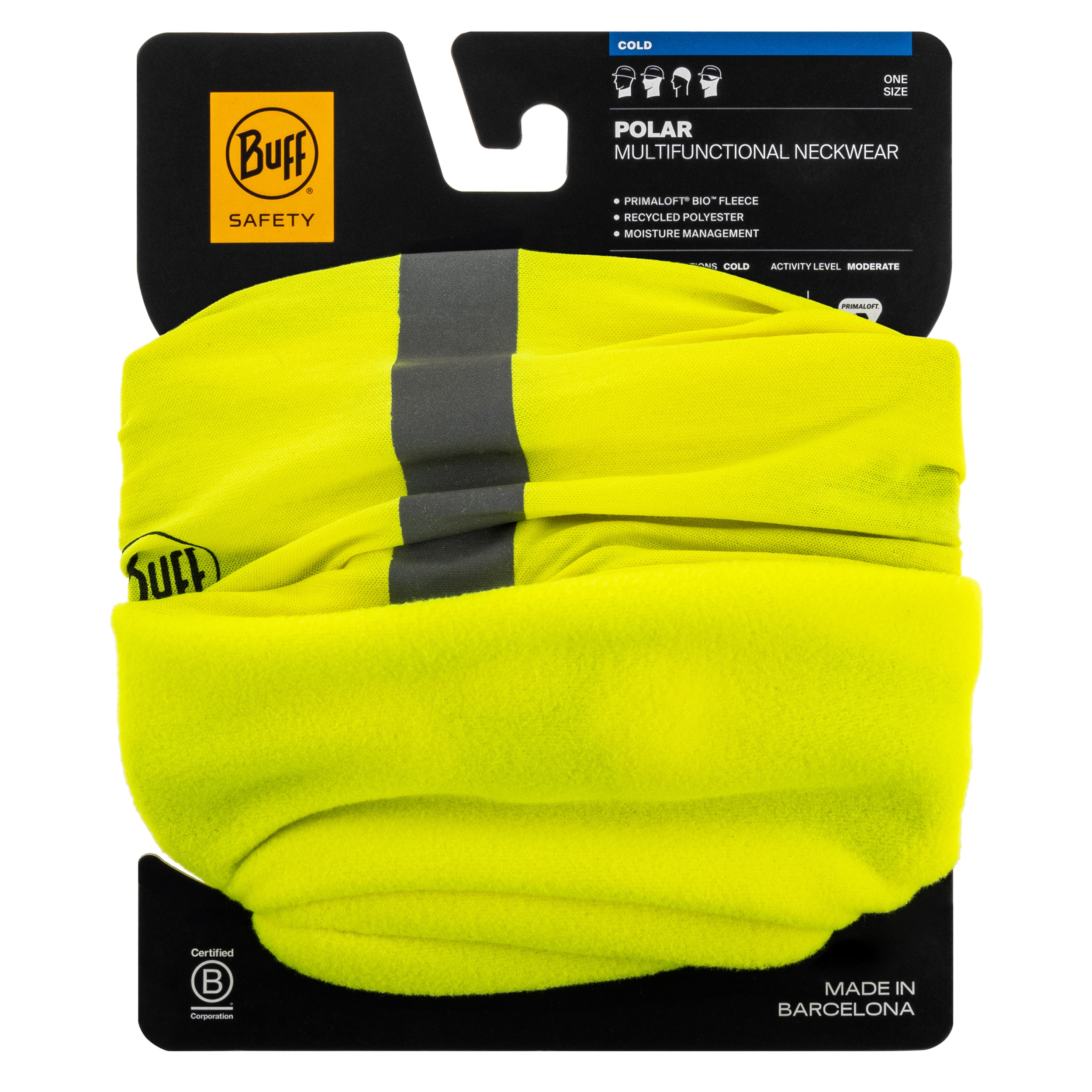 Бафф Buff Safety Фліс Neckwear - Reflective Yellow Fluor