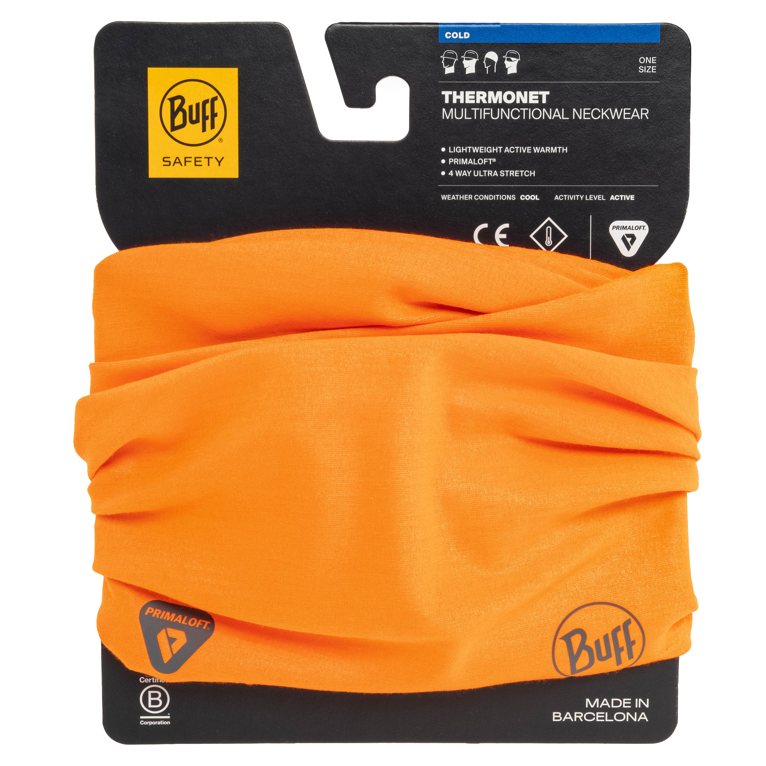Бафф Buff Safety Thermonet Neckwear - Solid Orange Fluor