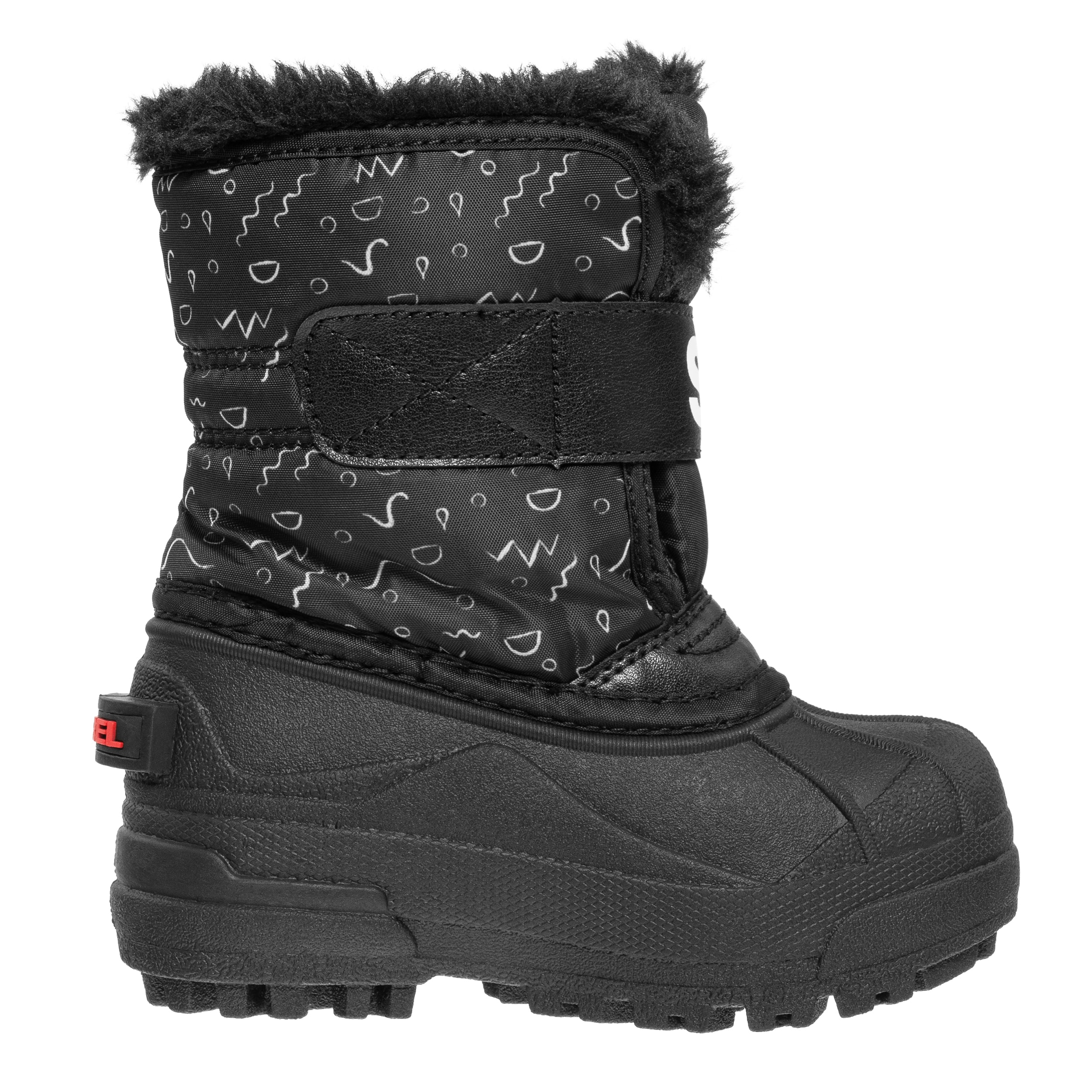 Buty śniegowce dziecięce Sorel Snow Commander Boot - Black/Bright Red