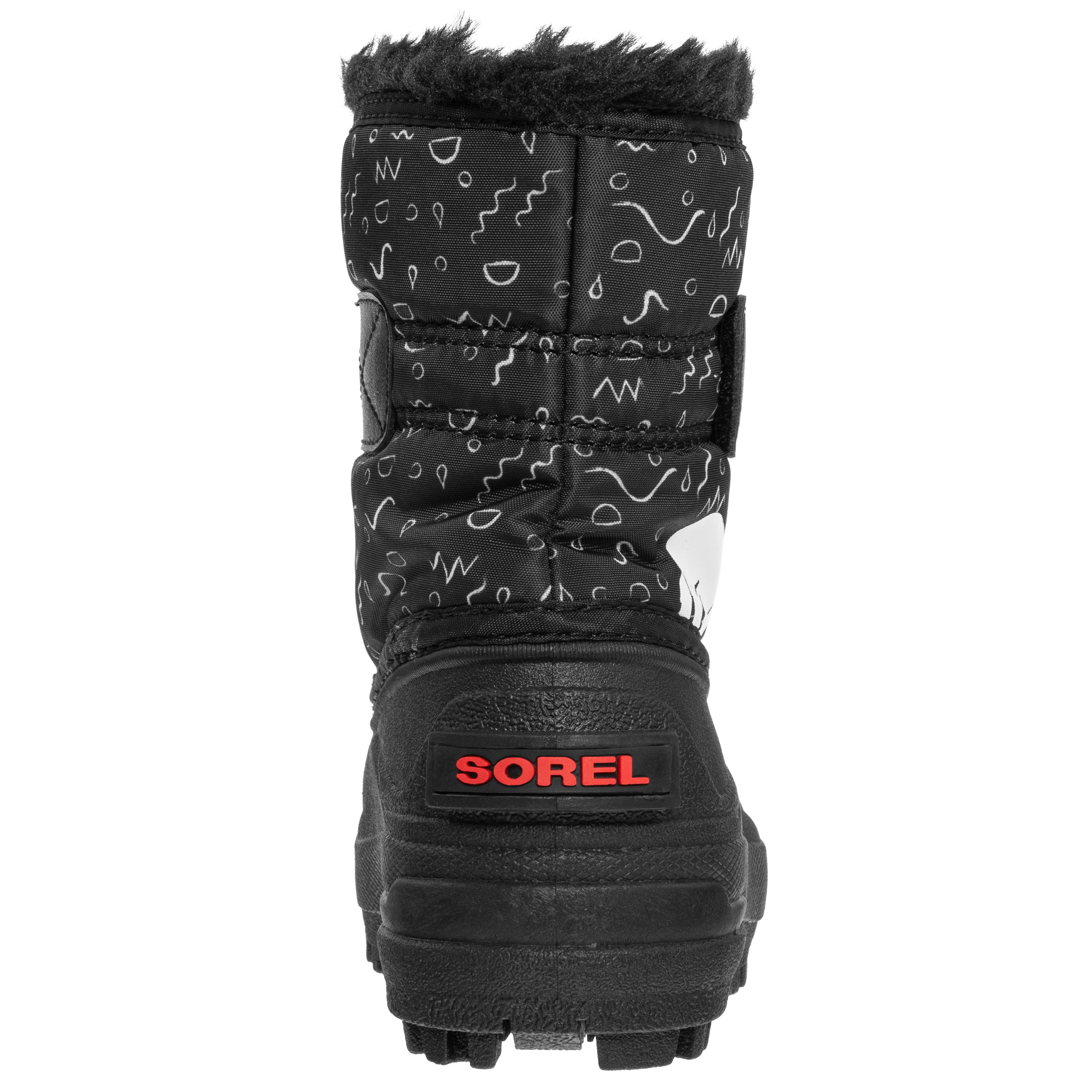 Buty śniegowce dziecięce Sorel Snow Commander Boot - Black/Bright Red