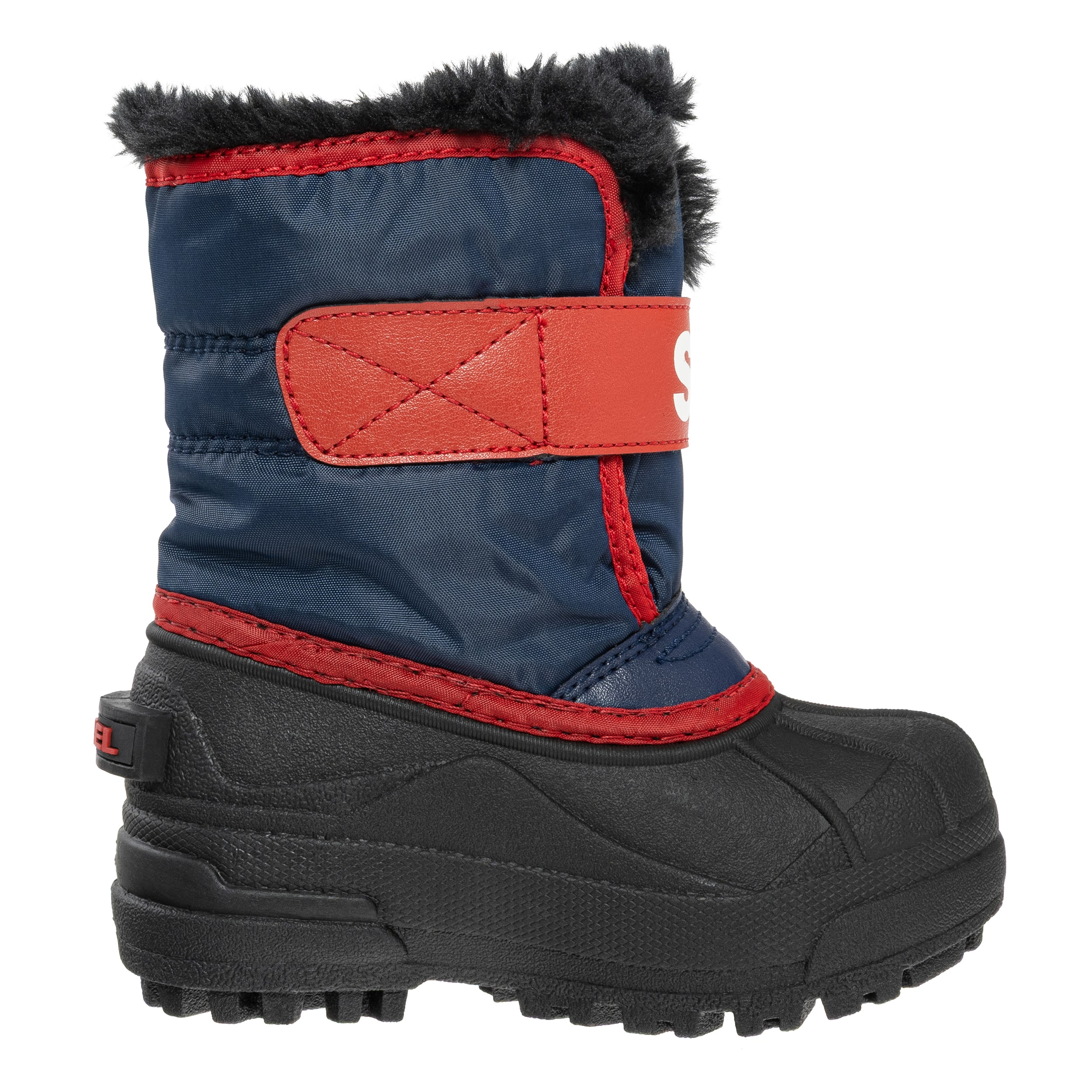 Buty śniegowce dziecięce Sorel Snow Commander Boot - Nocturnal/Sail Red