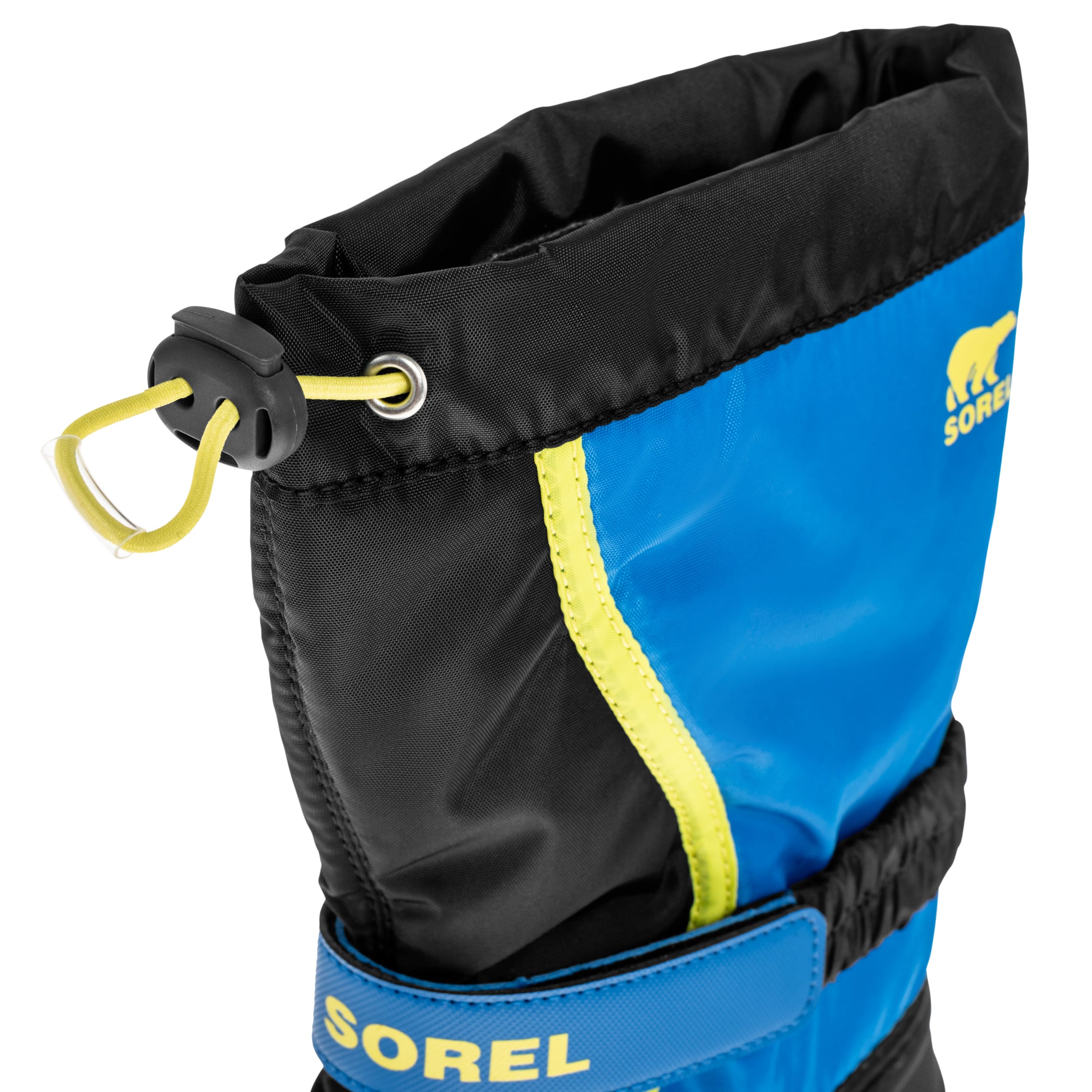 Buty śniegowce dziecięce Sorel Flurry Print Youth Boot - Black/Super Blue