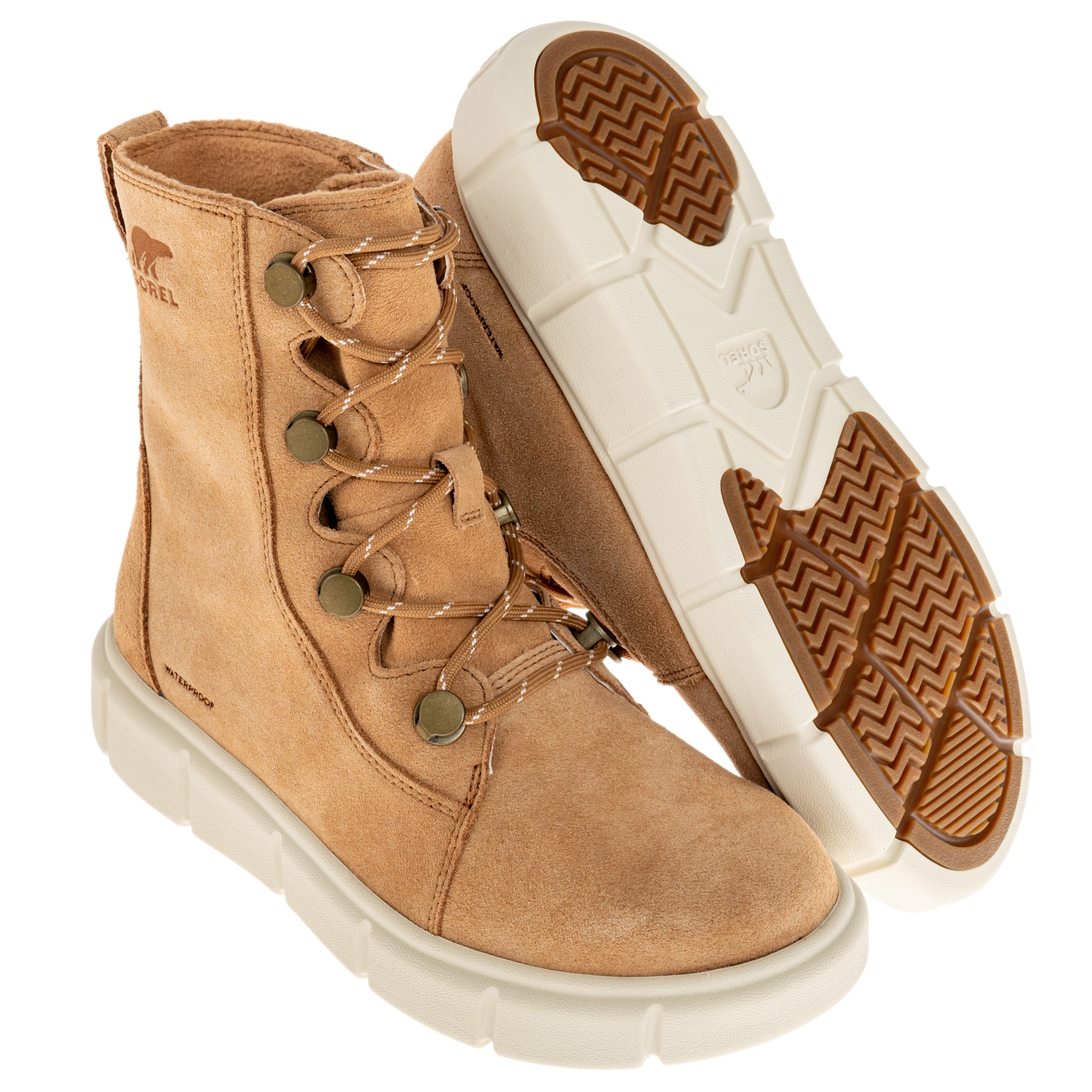 Buty damskie Sorel Explorer III Joan - Tawny Buff/Chalk