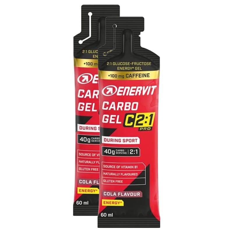 Żel energetyczny Enervit Sport Carbo Gel C2:1PRO - 2 x 60 ml - Cola z kofeiną
