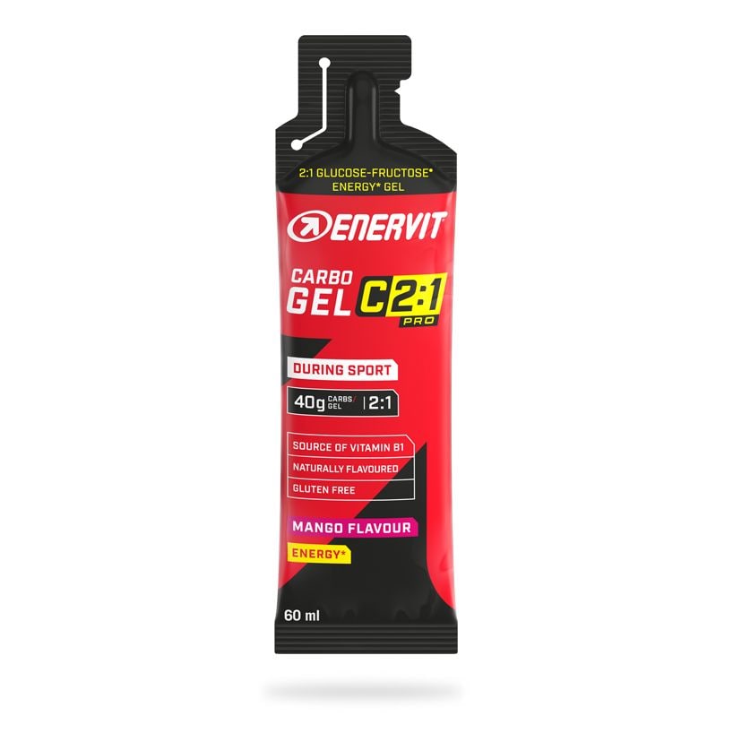 Żel energetyczny Enervit Sport Carbo Gel C2:1PRO - 2 x 60 ml - Mango