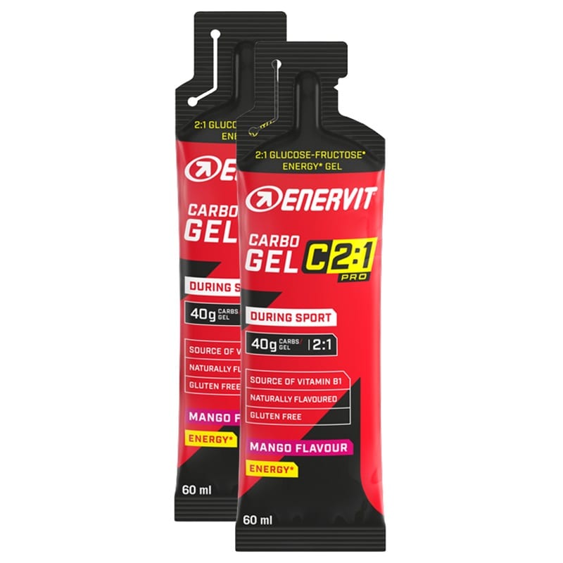 Żel energetyczny Enervit Sport Carbo Gel C2:1PRO - 2 x 60 ml - Mango