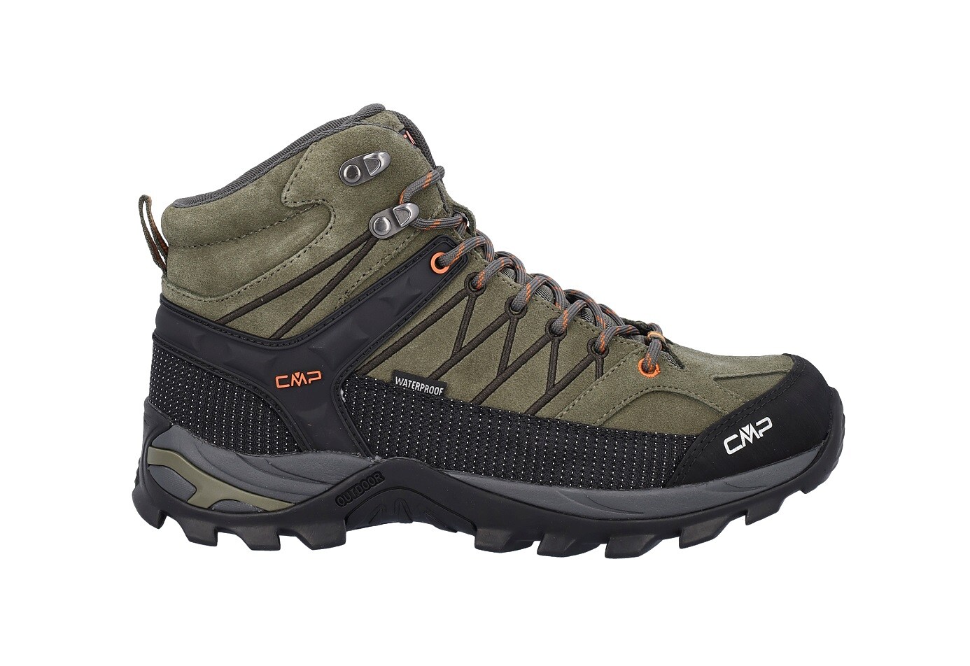Buty trekkingowe CMP Rigel Mid Waterproof - Olive/Flame