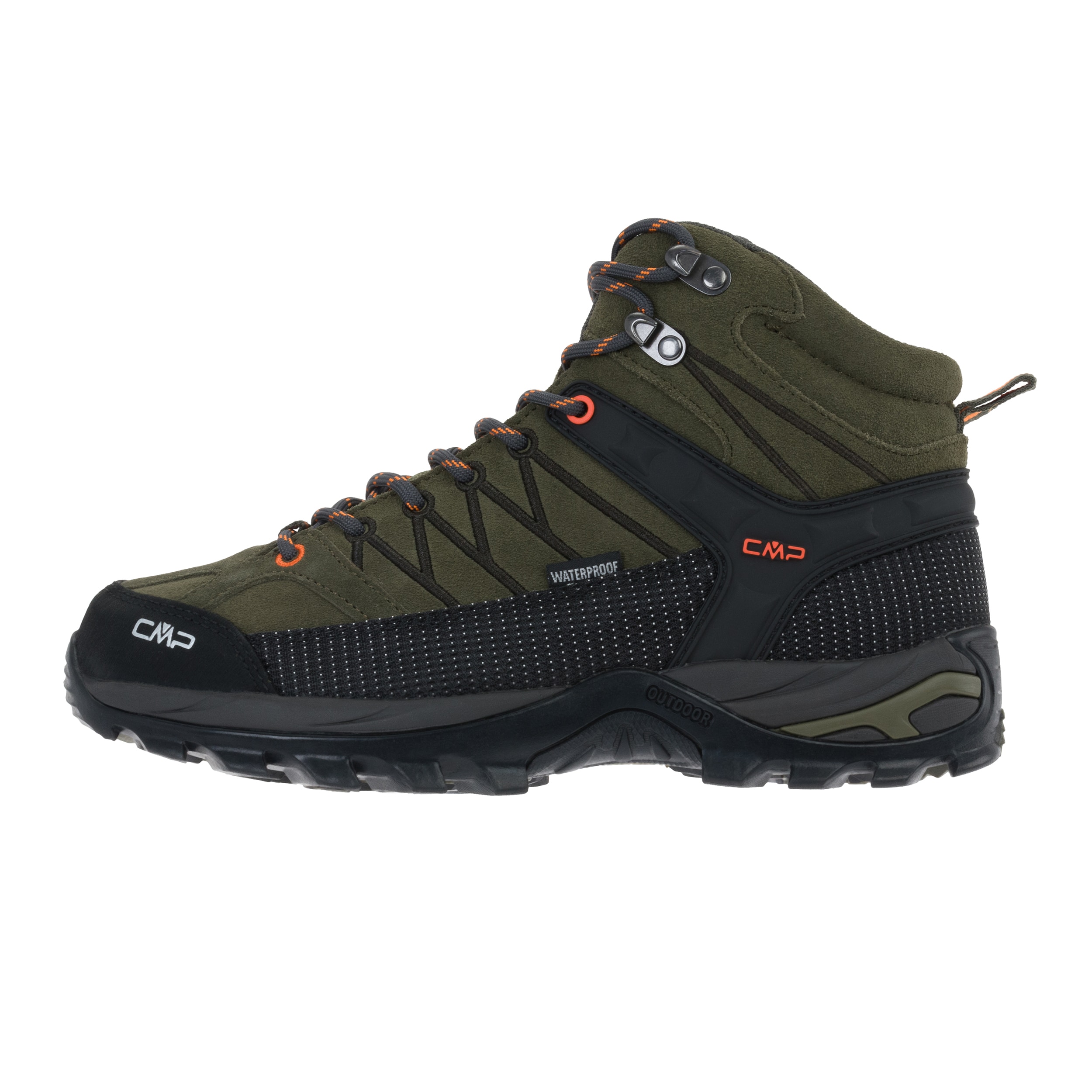 Buty trekkingowe CMP Rigel Mid Waterproof - Olive/Flame