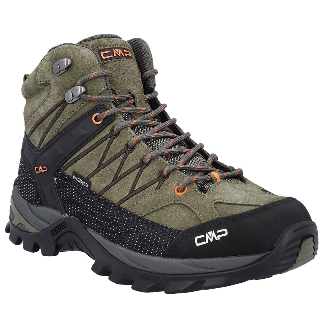 Buty trekkingowe CMP Rigel Mid Waterproof - Olive/Flame