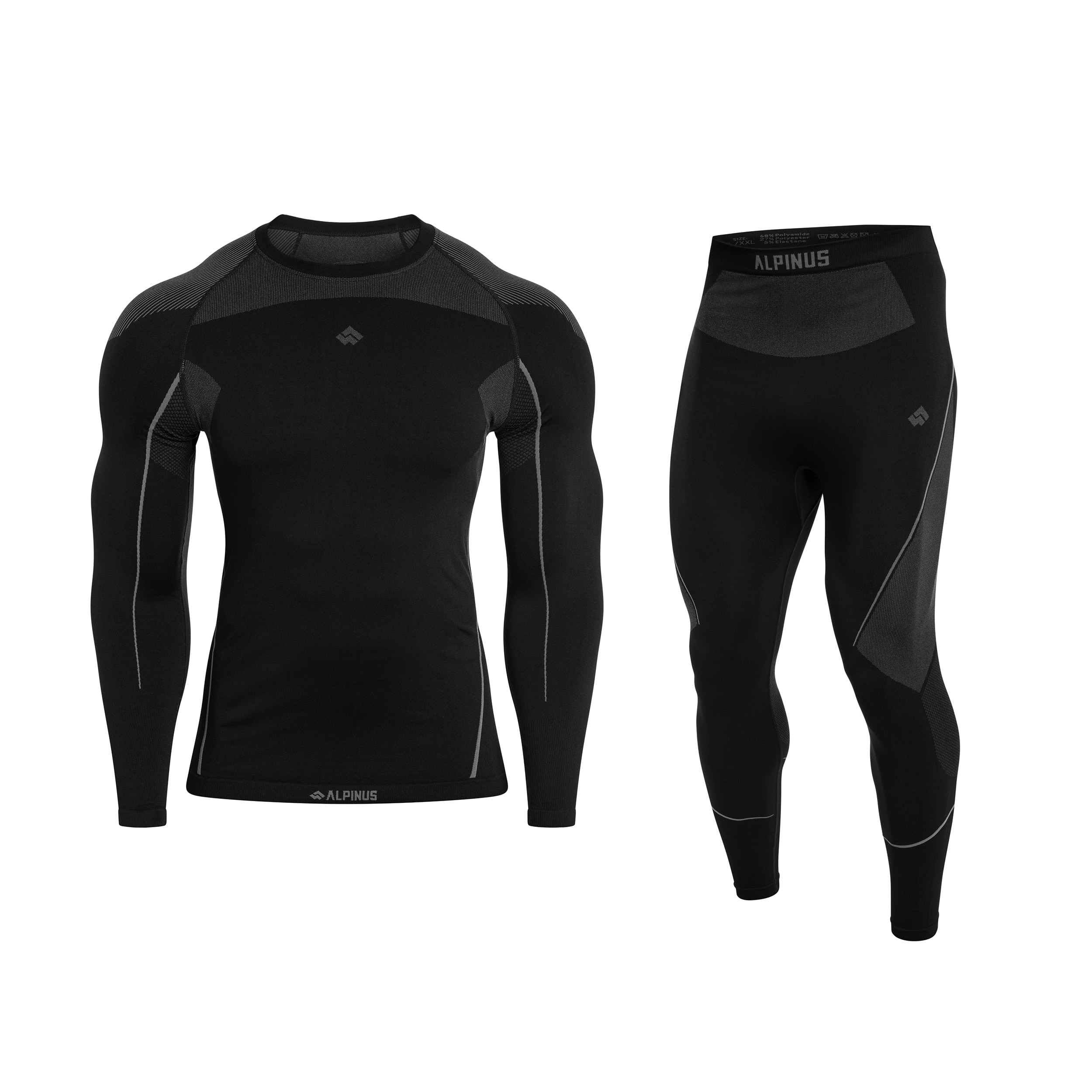 Bielizna termoaktywna Alpinus Hemis Set - Czarna