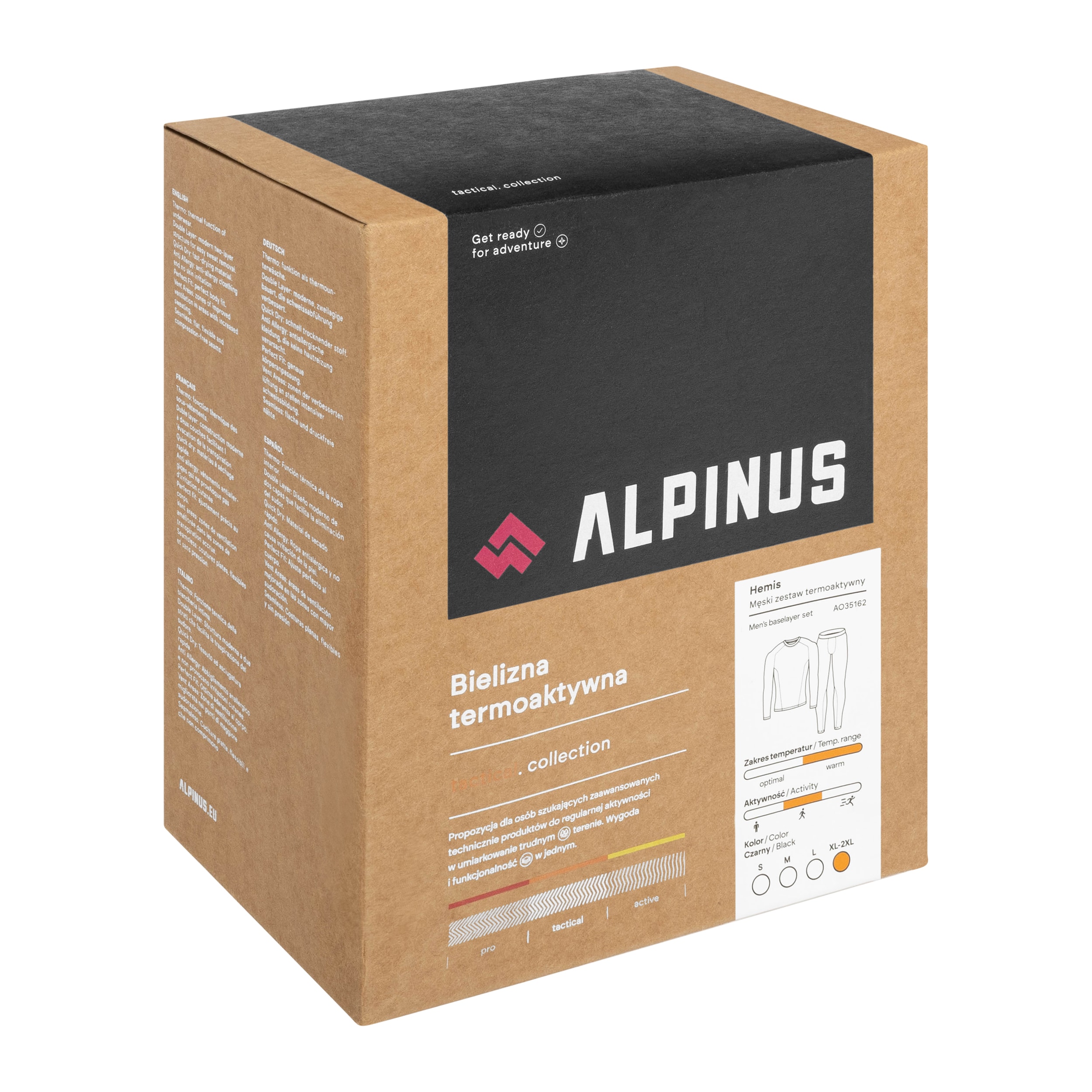 Bielizna termoaktywna Alpinus Hemis Set - Czarna