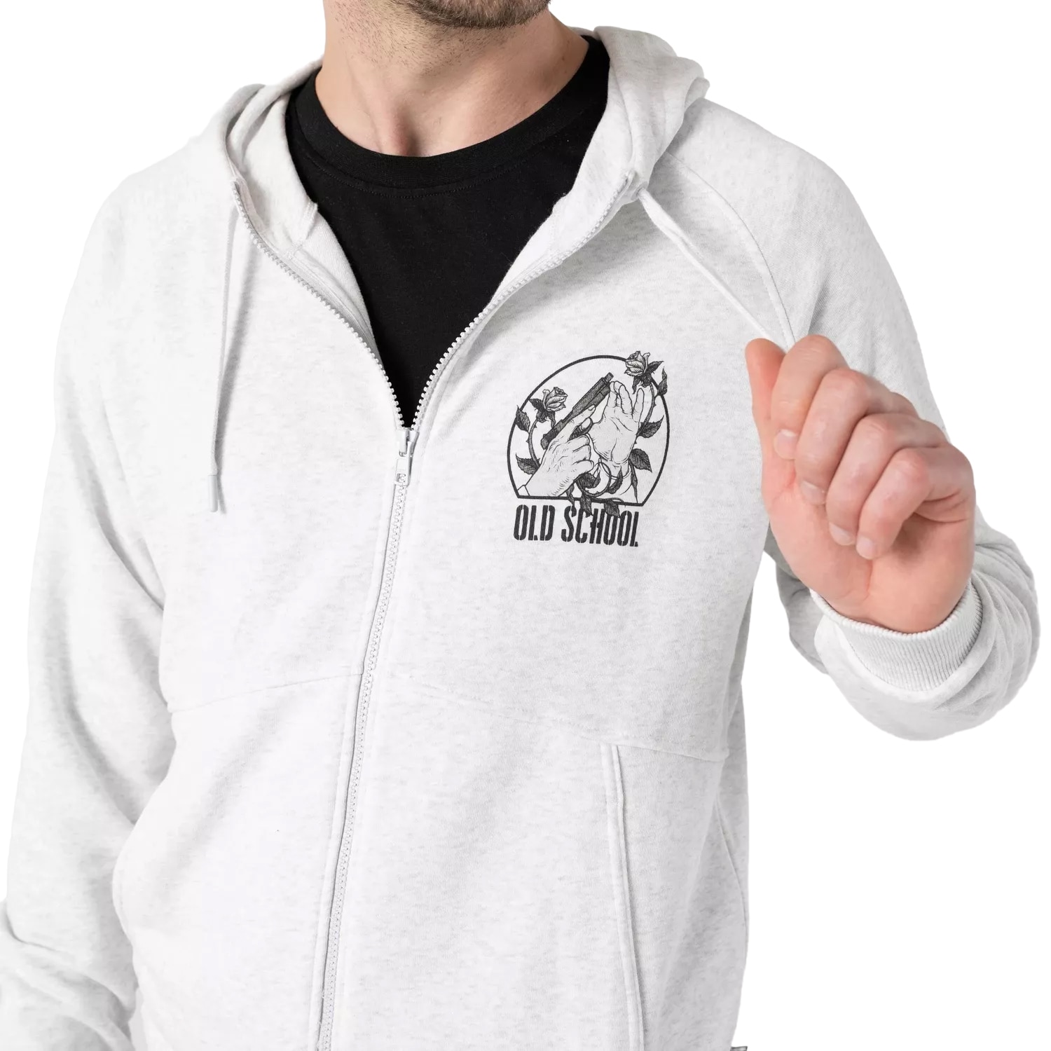 Кофта Helikon Full-Zip Old School - Light Grey Melange