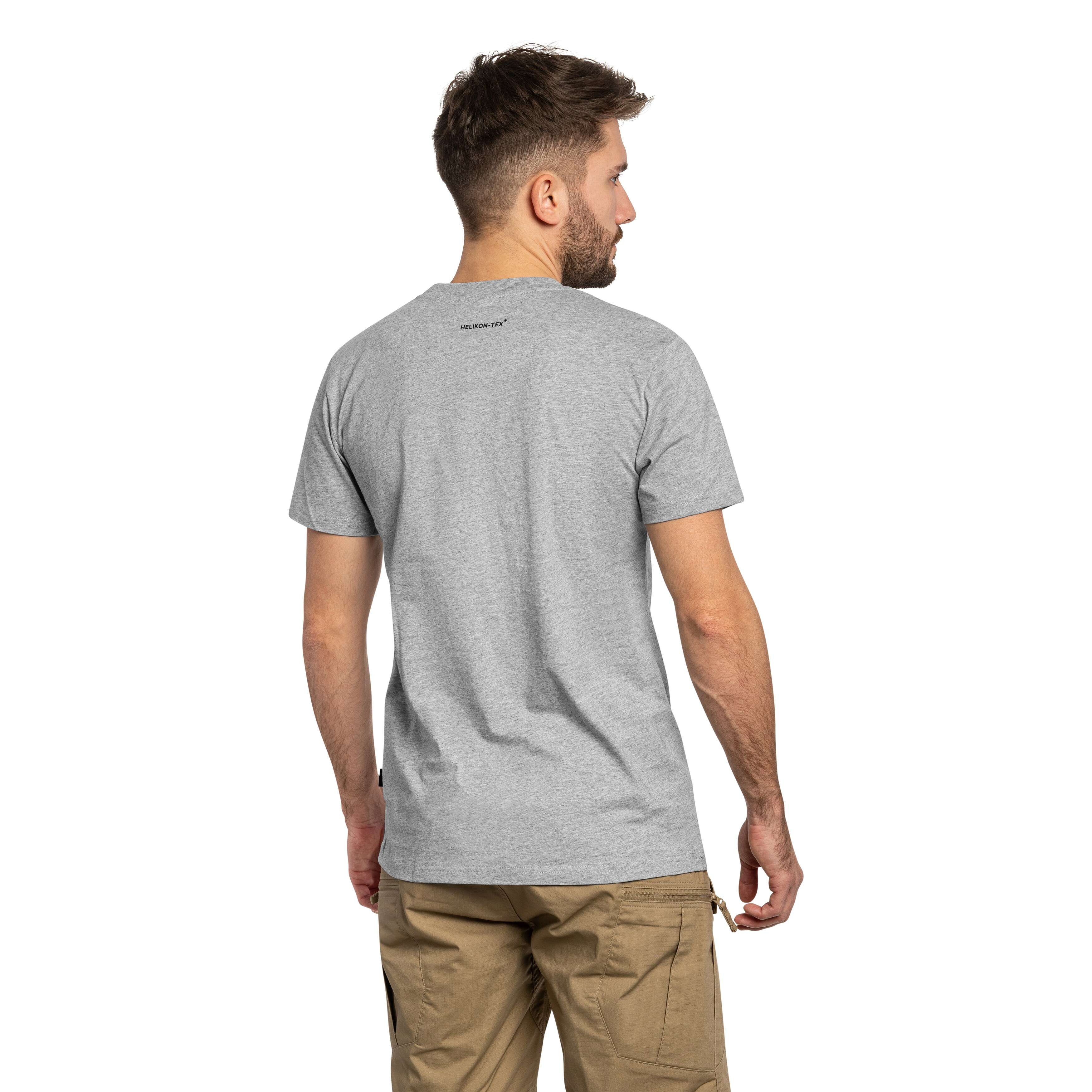 Koszulka T-Shirt Helikon Logo - Mid Grey Melange