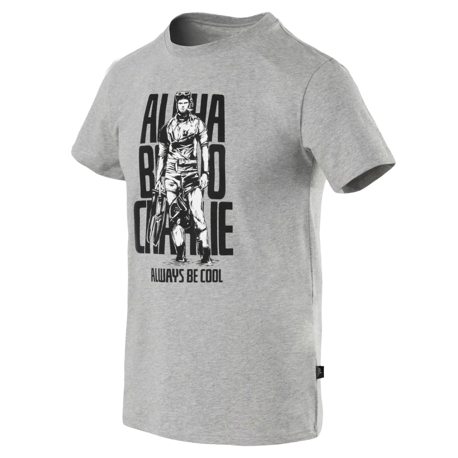 Koszulka T-Shirt Helikon ABC Alfa Bravo Charlie - Mid Grey Melange