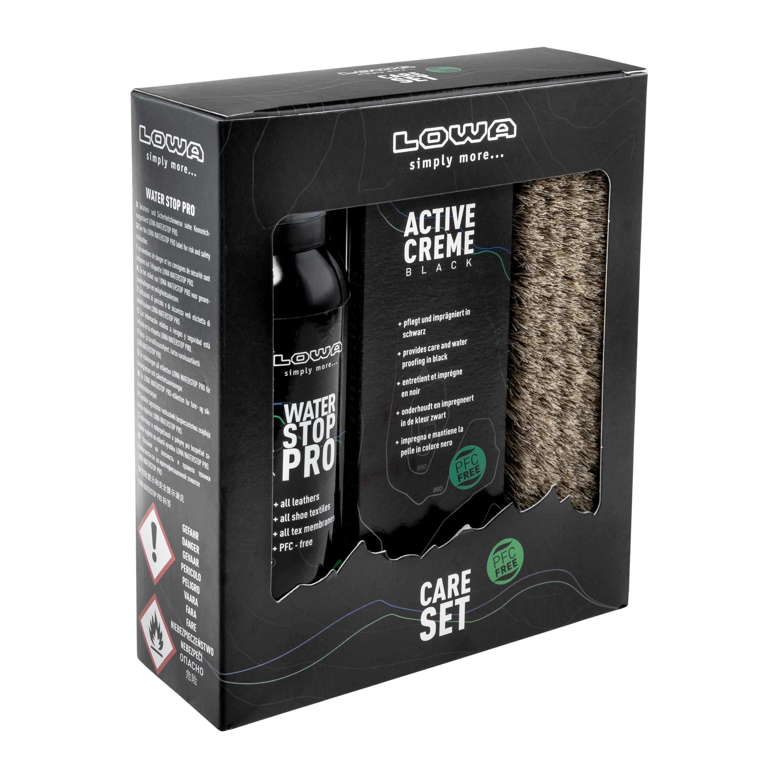 Buty Lowa Renegade GTX MID - Jet Black + Care Set Lowa do czyszczenia obuwia - zestaw