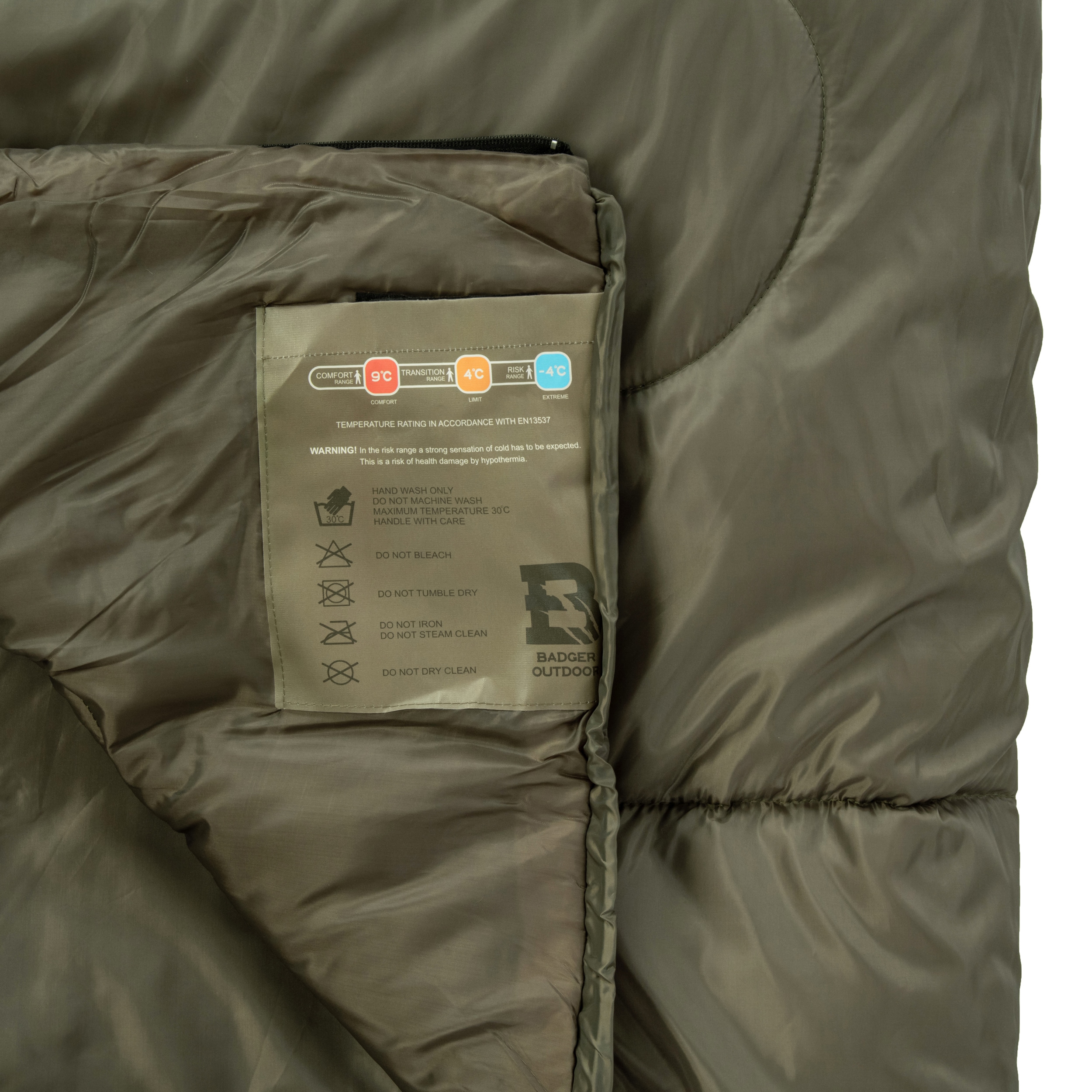 Спальний мішок Badger Outdoor TacPak 10T Olive - лівий