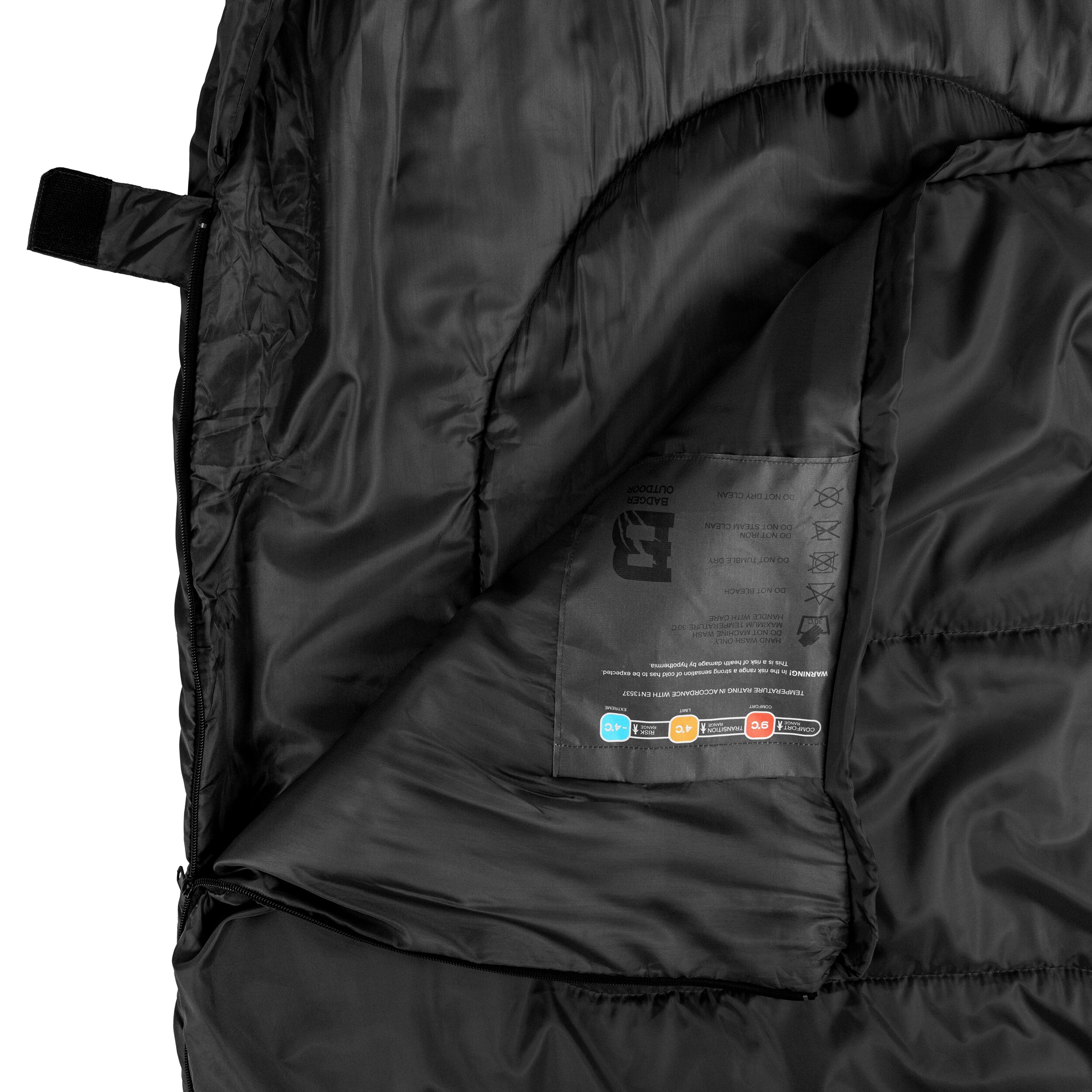 Śpiwór Badger Outdoor TacPak 10T Black - lewy