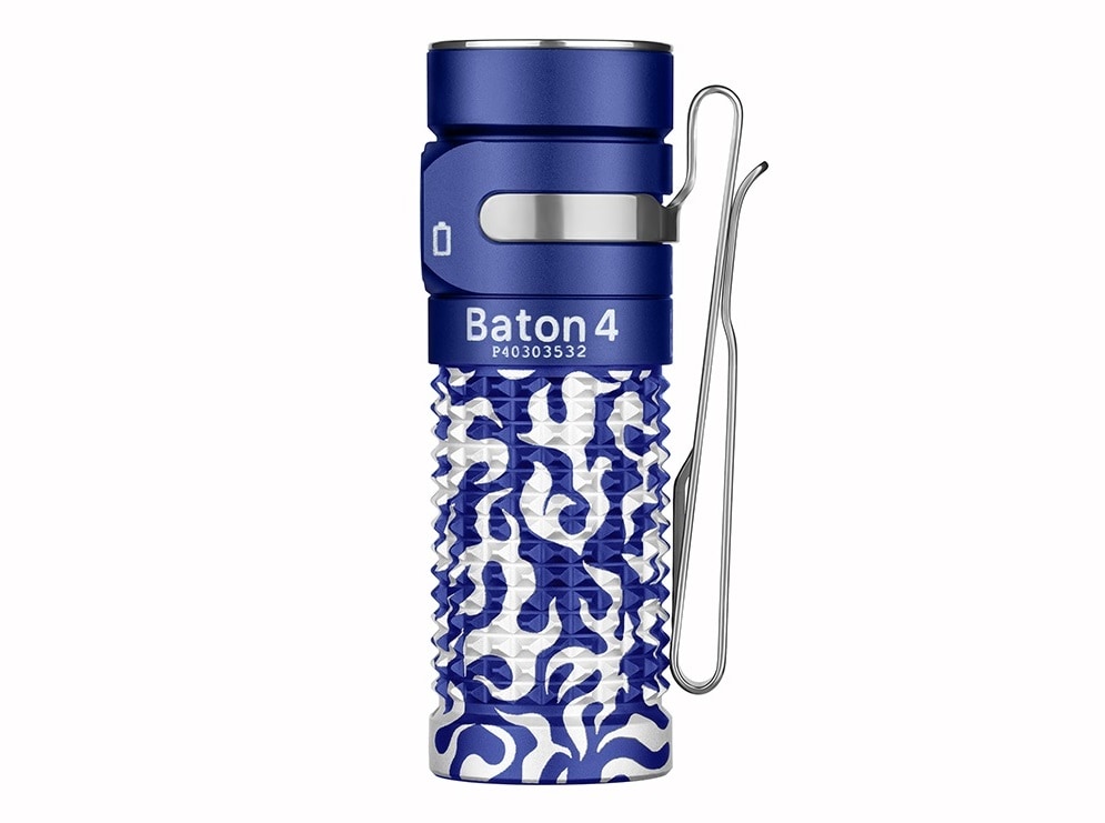 Latarka akumulatorowa Olight Baton 4 Blue Phantom - 1300 lumenów