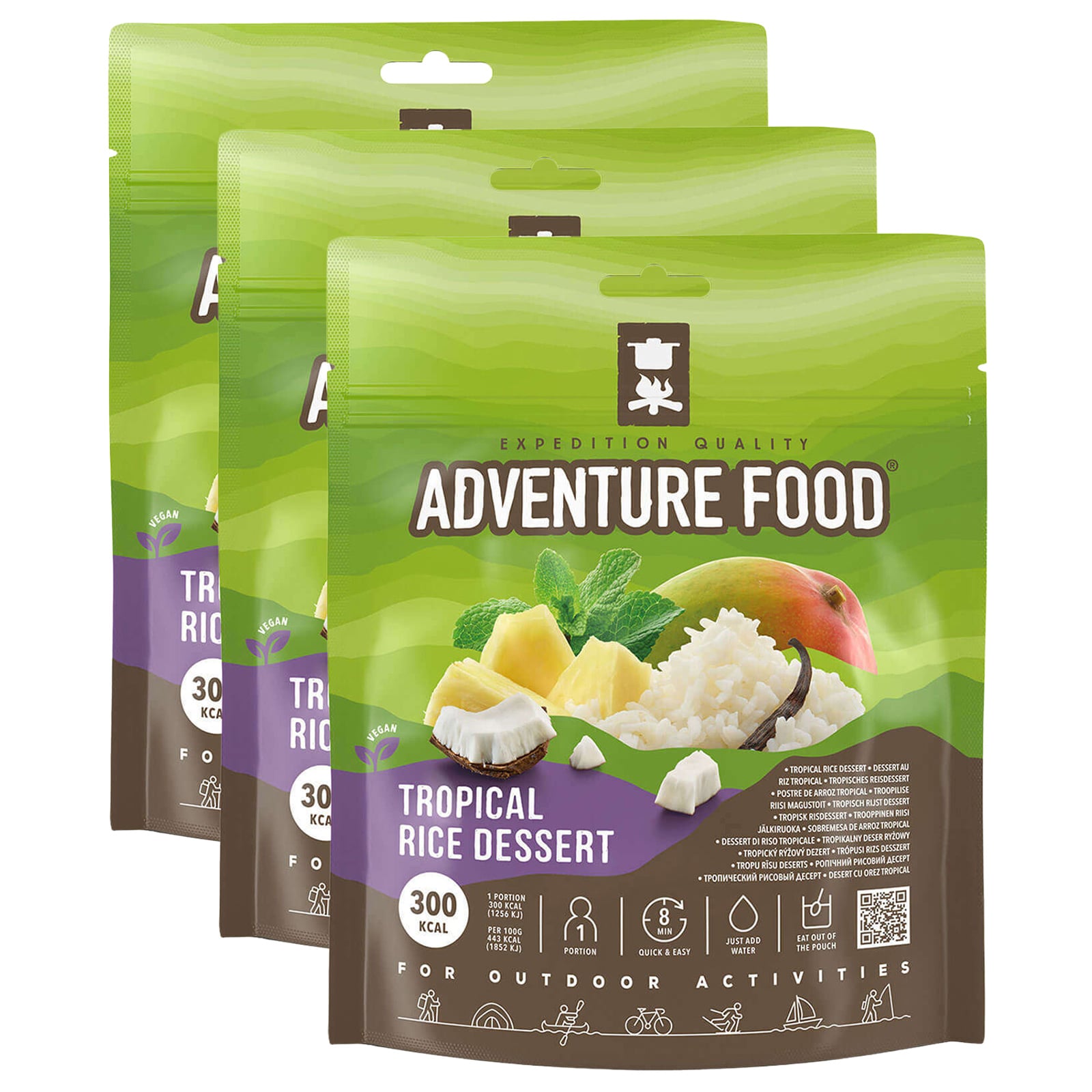 Сублімовані продукти Adventure Food Тропічний десерт з рисом 67 г - 3 шт.
