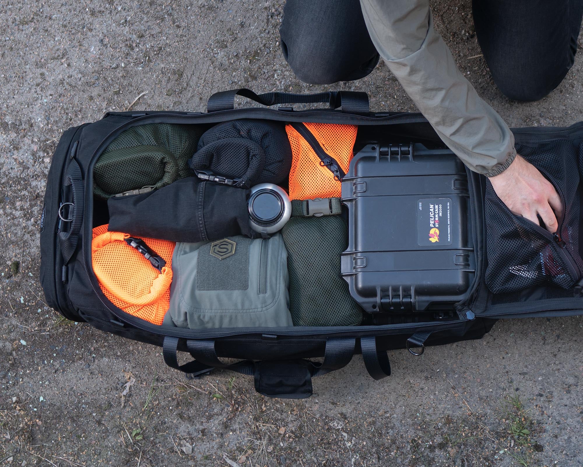 Worek transportowy Savotta Stuffsack Rolltop Mesh 20 l - Black