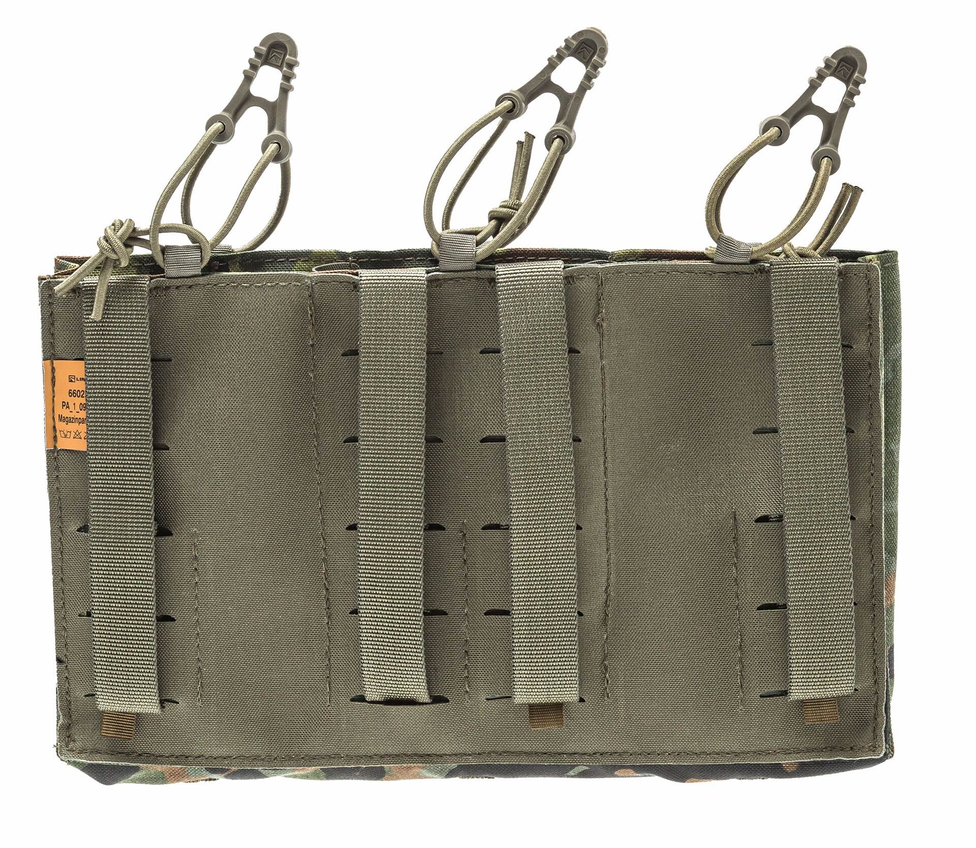 Potrójna ładownica Lindnerhof Mag Panel X3 PA098/II na magazynki 5,56 mm - Flecktarn