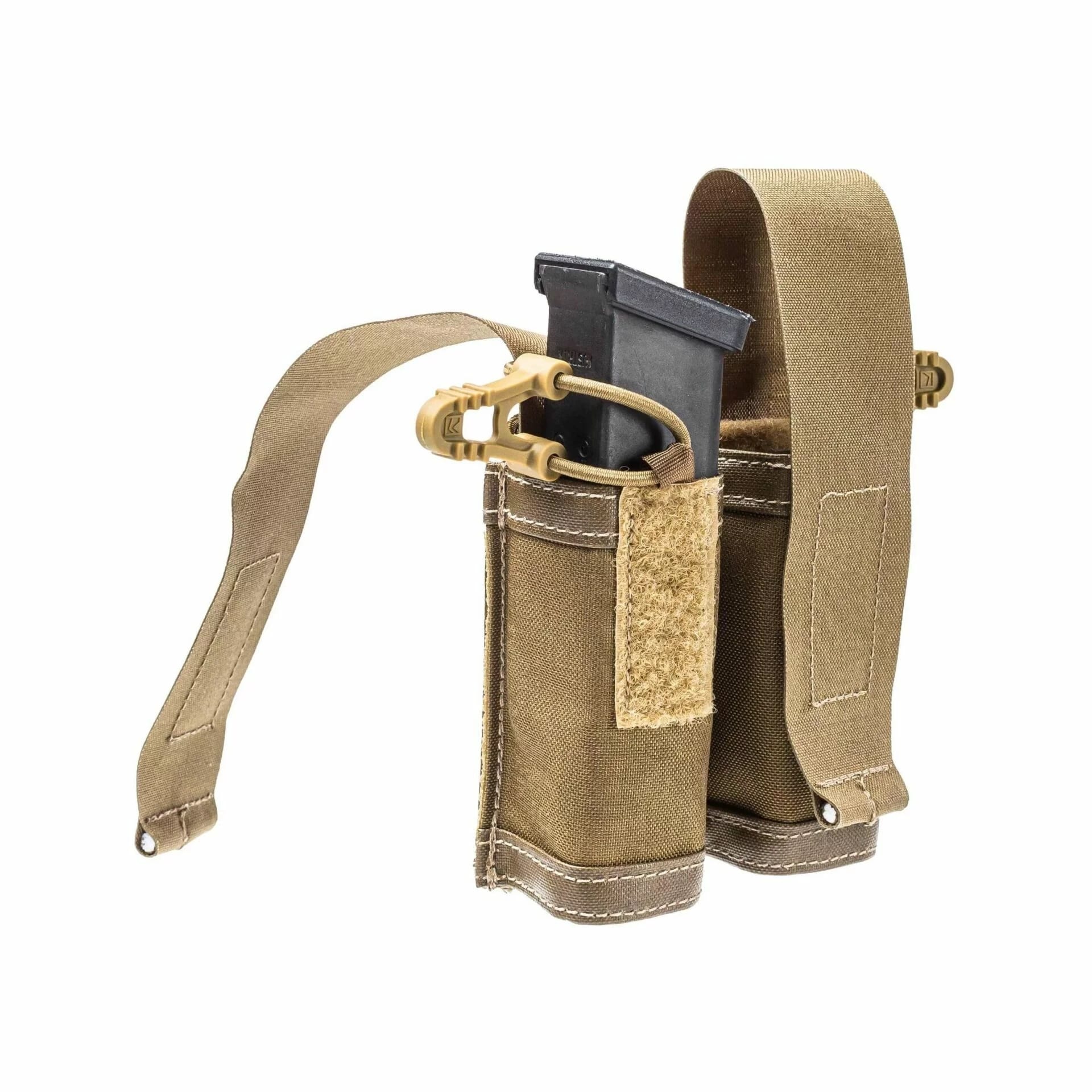 Podwójna ładownica Lindnerhof na magazynki małe MX762-2 - Coyote