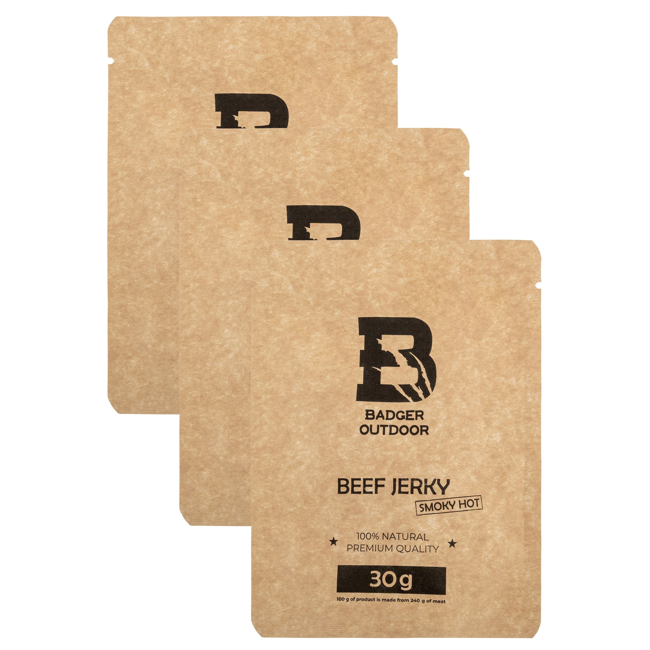 Suszona wołowina Badger Outdoor Beef Jerky Hot 30 g - 3 szt.