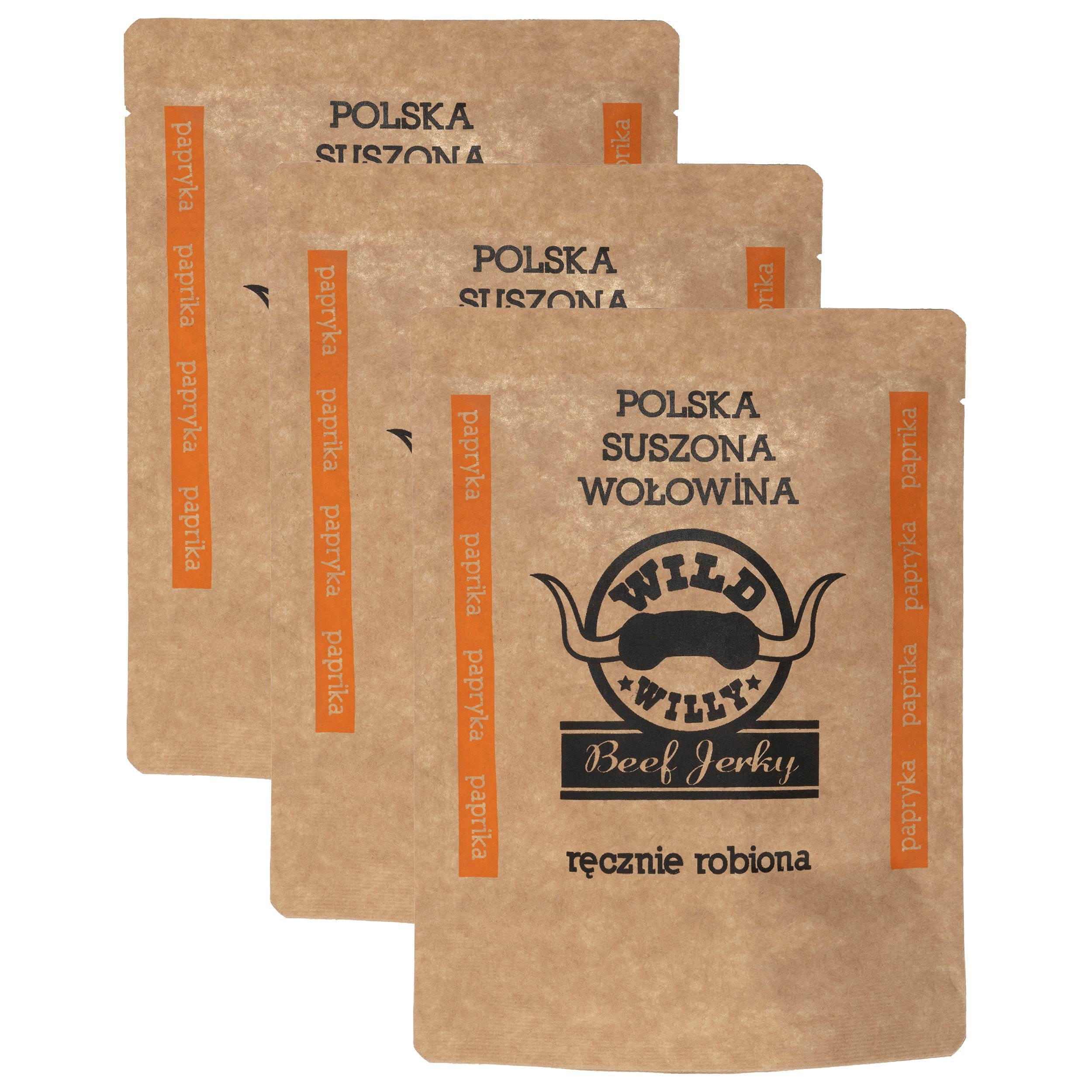 Suszona wołowina Wild Willy Beef Jerky Papryka 30 g - 3 szt.