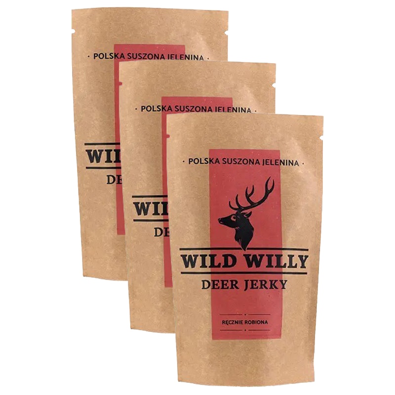 Suszona jelenina Wild Willy Deer Jerky 30 g - 3 szt.