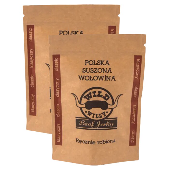 Suszona wołowina Wild Willy Beef Jerky smak klasyczny 50 g - 2 szt.