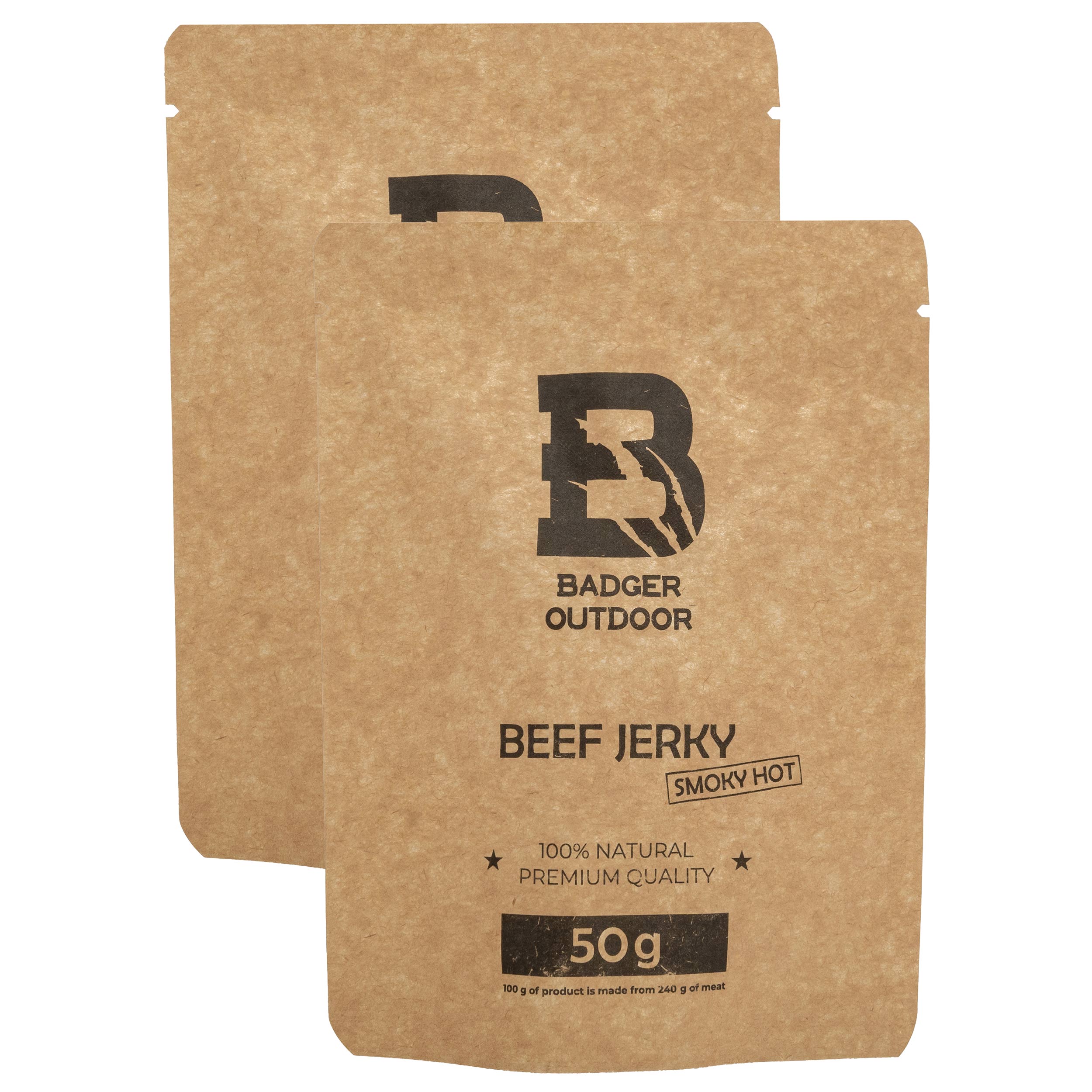 Suszona wołowina Badger Outdoor Beef Jerky Smoky Hot 50 g - 2 szt.