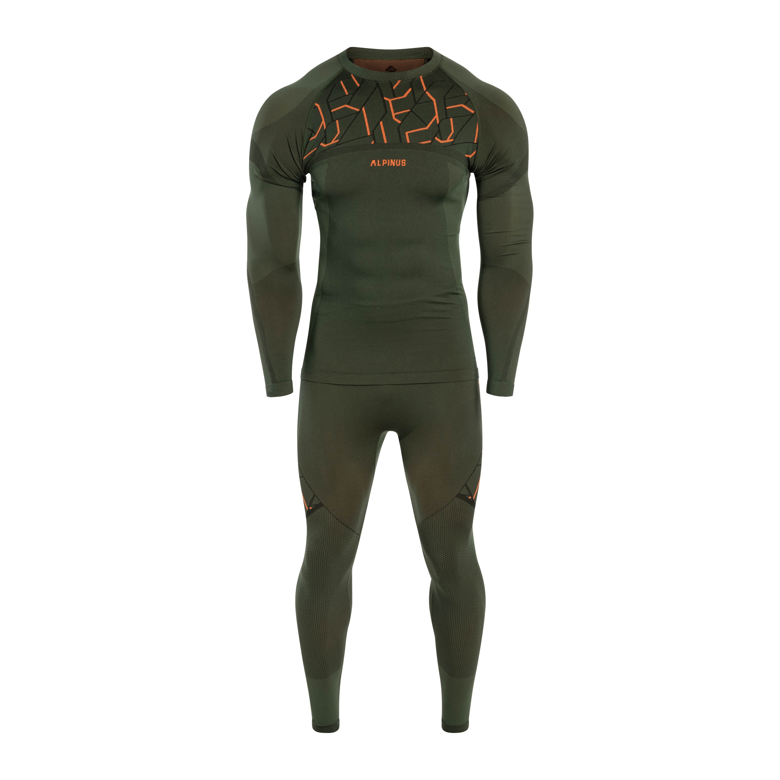 Bielizna termoaktywna Alpinus Gausdal - Zielona/Pomarańczowa