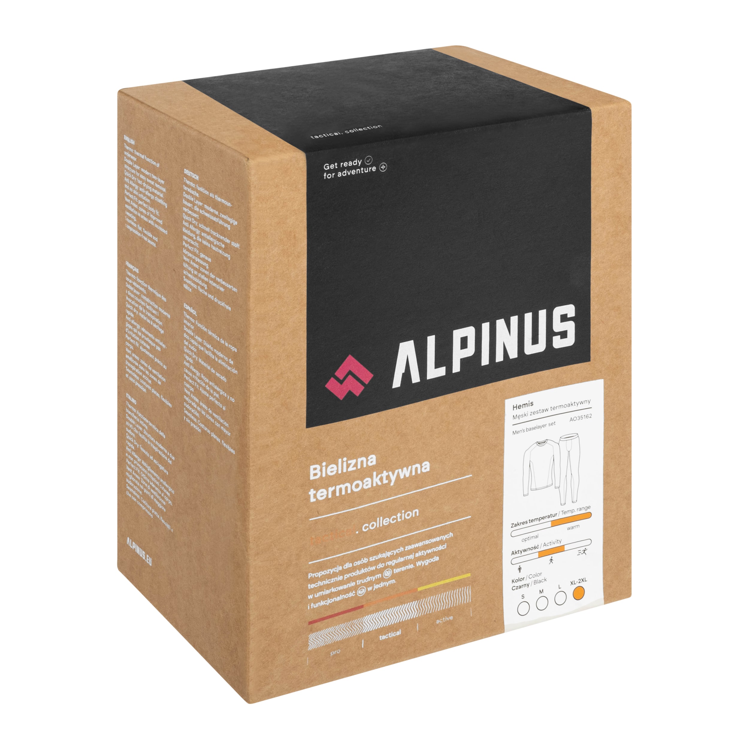 Bielizna termoaktywna Alpinus Gausdal - Zielona/Pomarańczowa