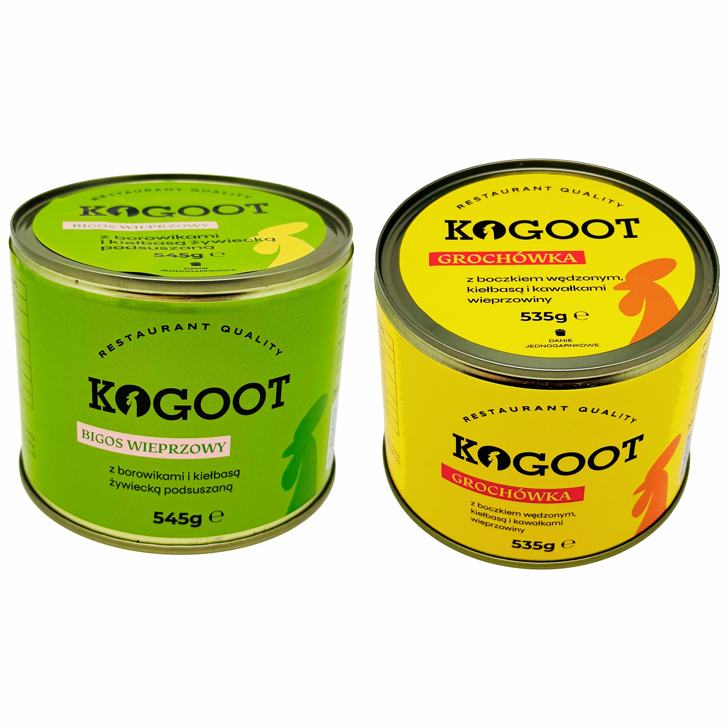 Żywność konserwowana Kogoot - Bigos wieprzowy 545 g, Grochówka 535 g