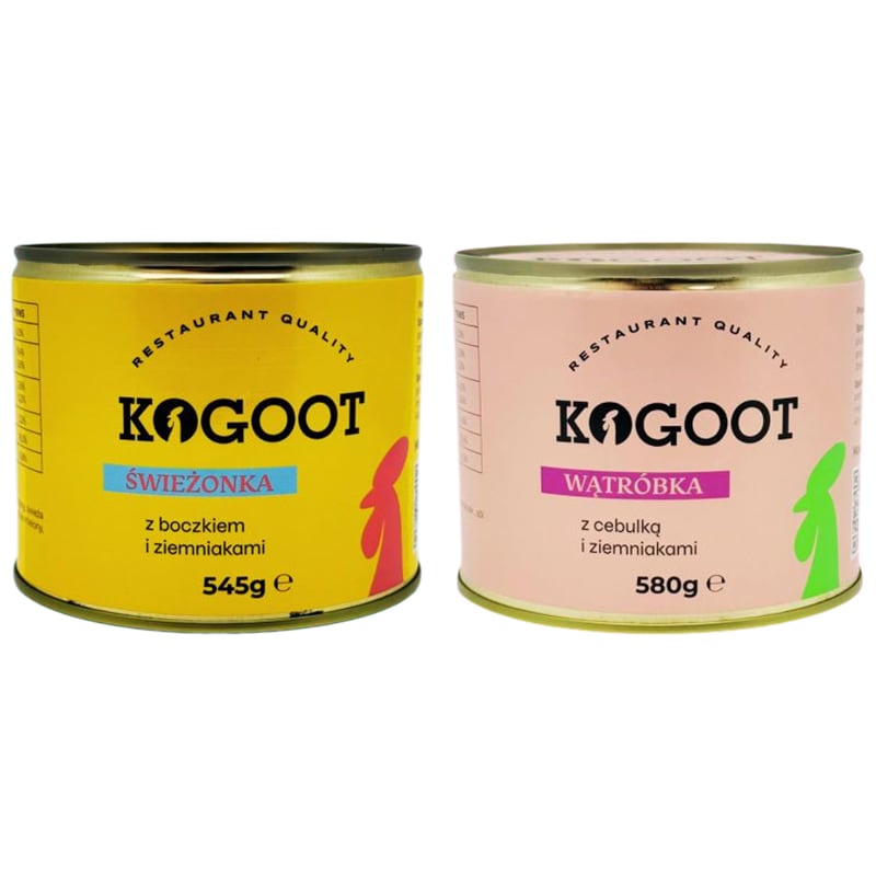 Żywność konserwowana Kogoot - Świeżonka 545 g, Wątróbka 580 g