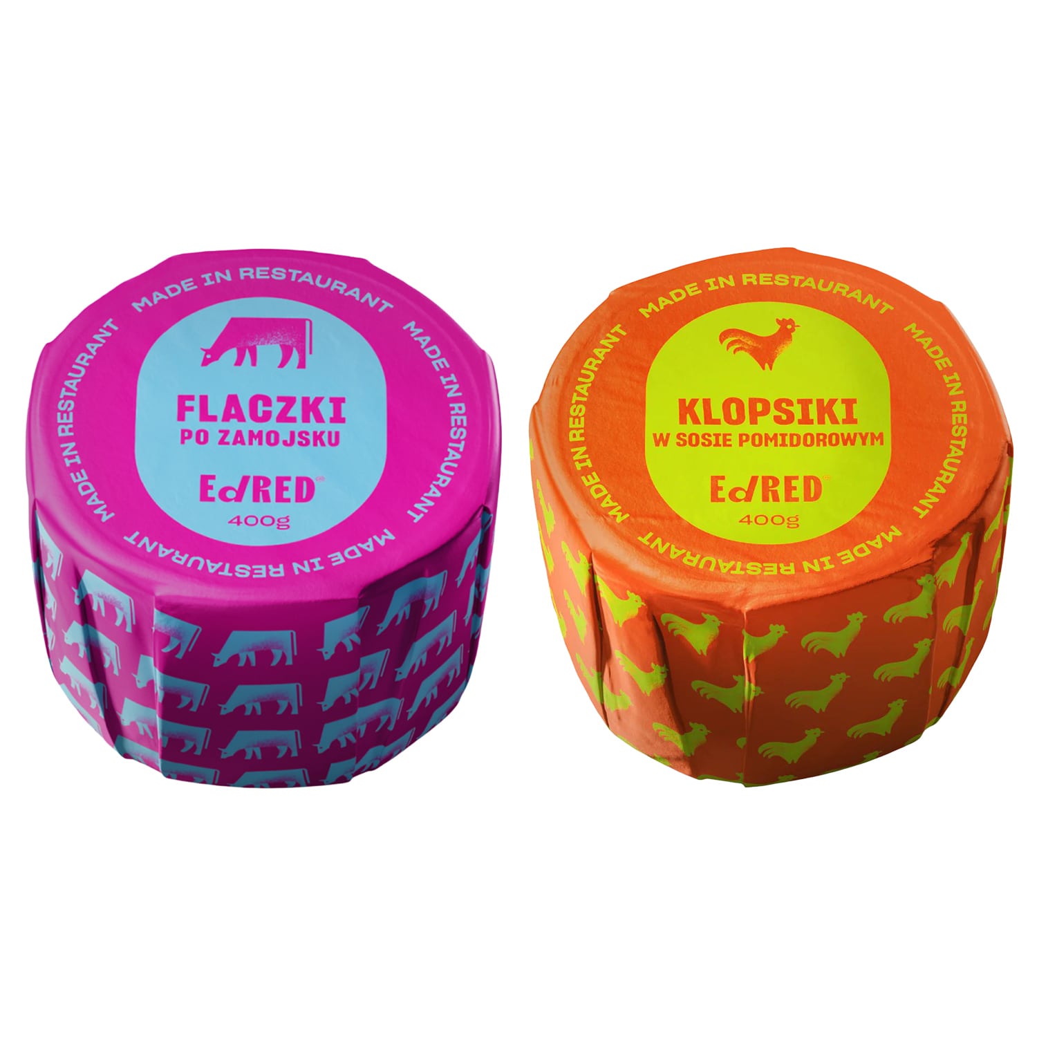 Консерви Ed Red - Фляки по-замойськи 400 г, Курячі фрикадельки в томатному соусі 400 г