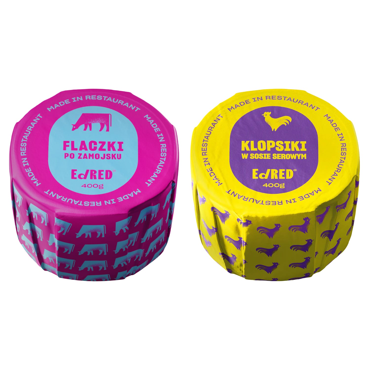 Консерви Ed Red - Фляки по-замойськи 400 г, Курячі фрикадельки в сирному соусі 400 г