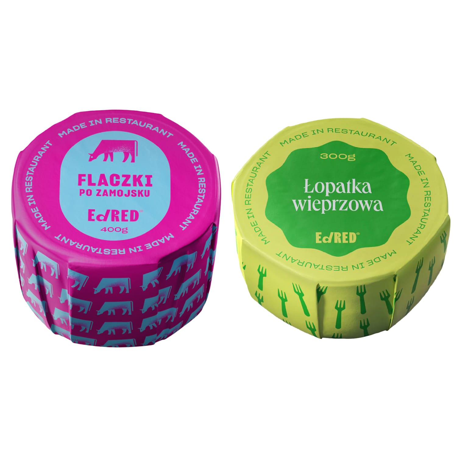 Консерви Ed Red - Фляки по-замойськи 400 г, Свиняча лопатка 300 г