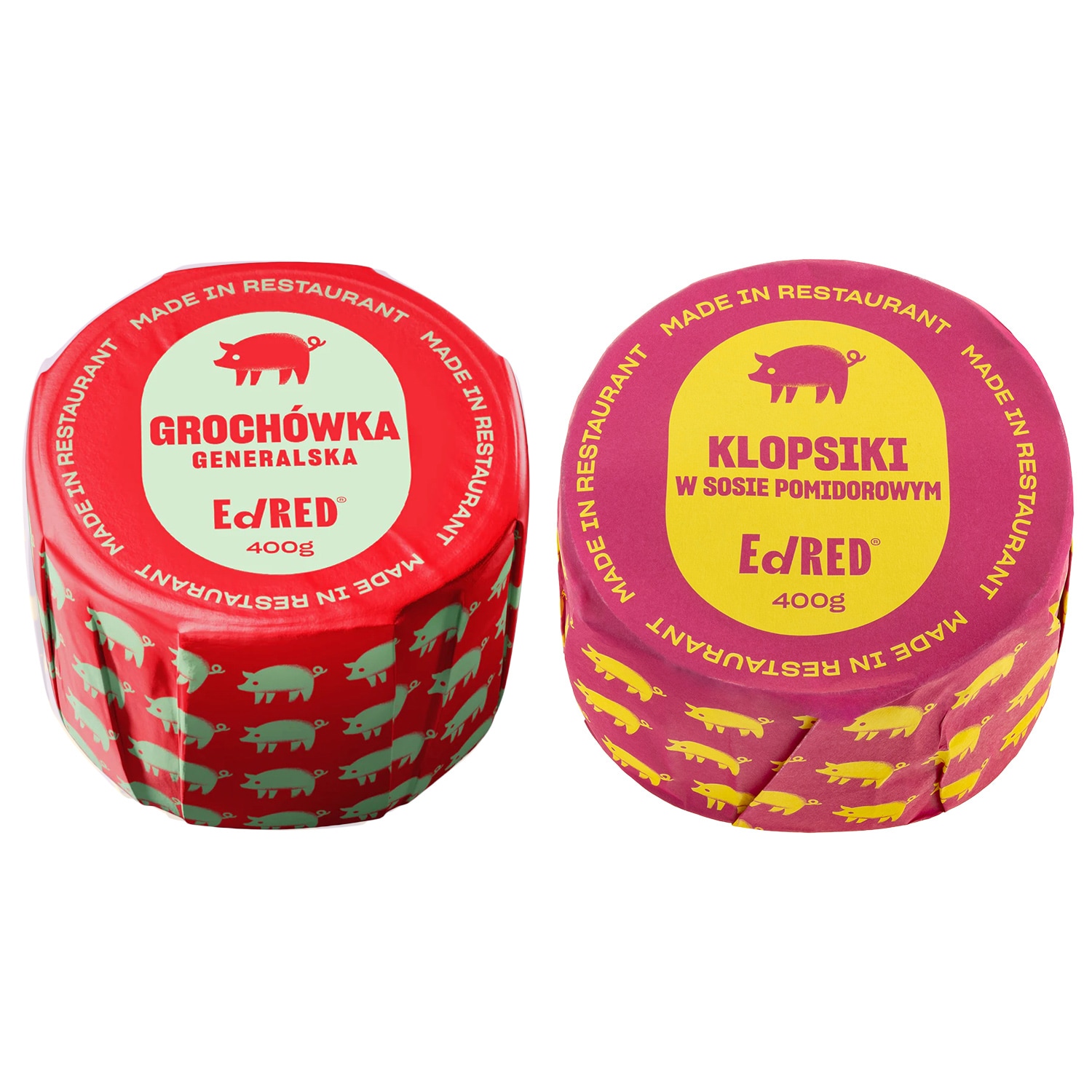 Консерви Ed Red - Гороховий суп 400 г, Фрикадельки в томатному соусі 400 г