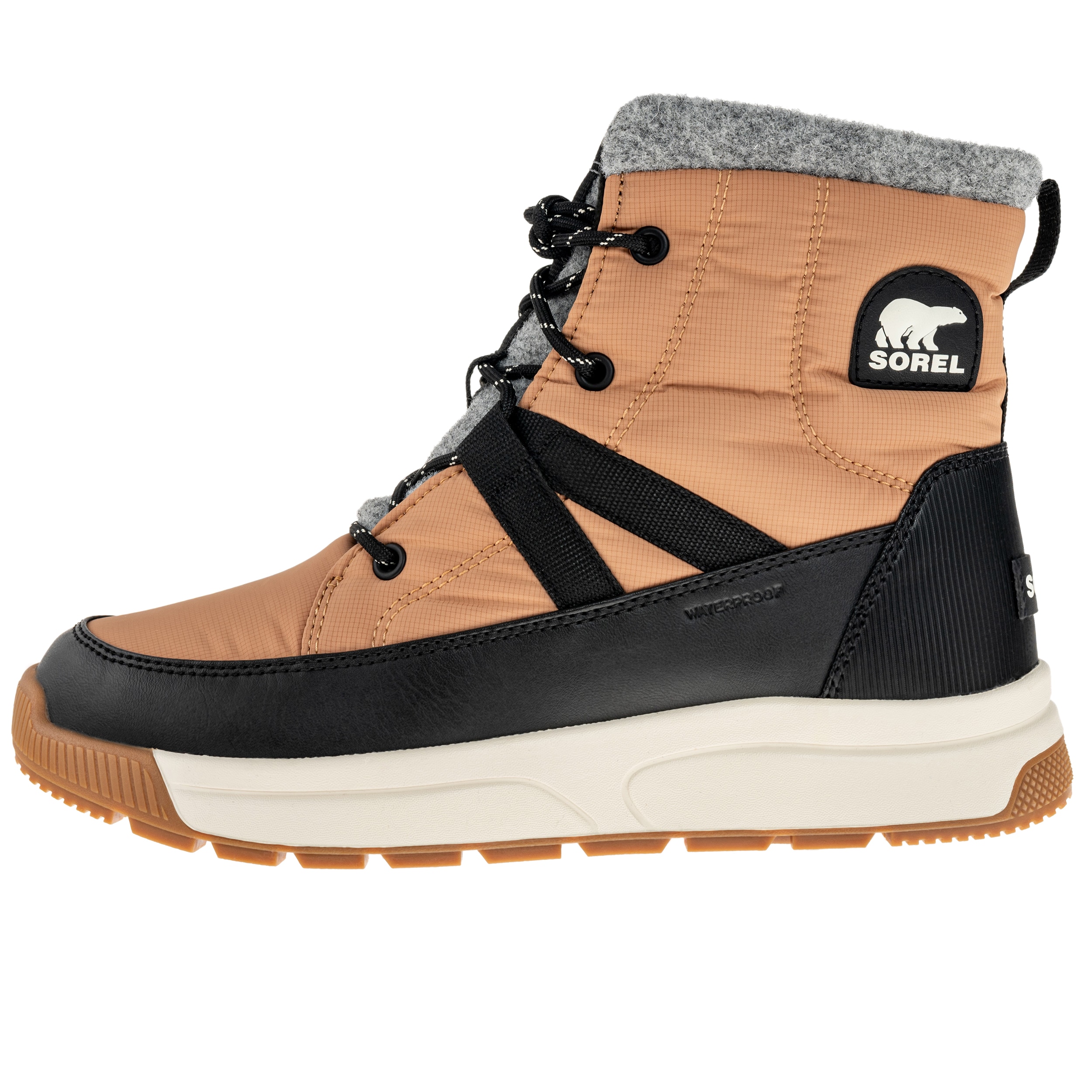 Buty damskie Sorel Whitney III Mid Waterproof - Tawny Buff/Black