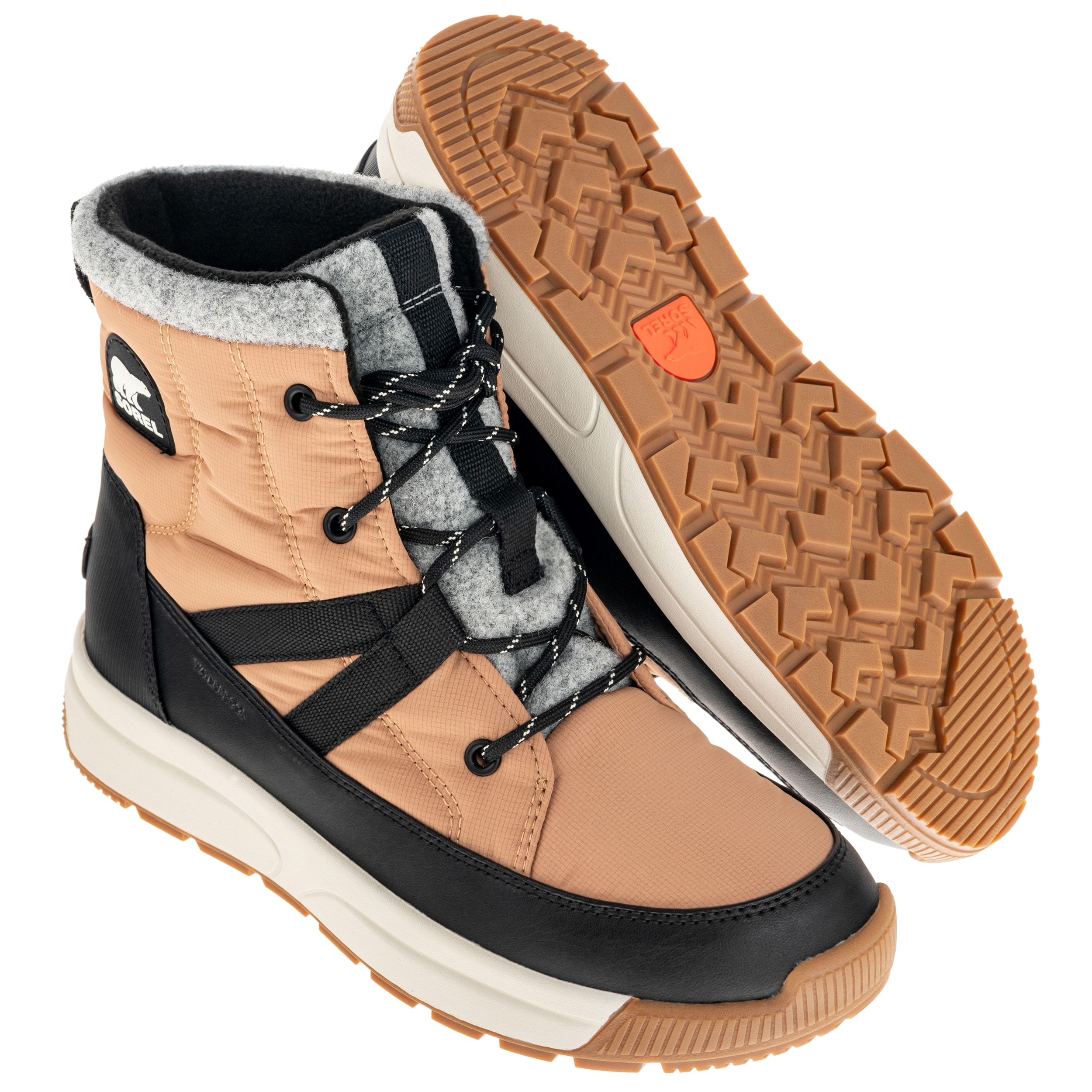 Buty damskie Sorel Whitney III Mid Waterproof - Tawny Buff/Black