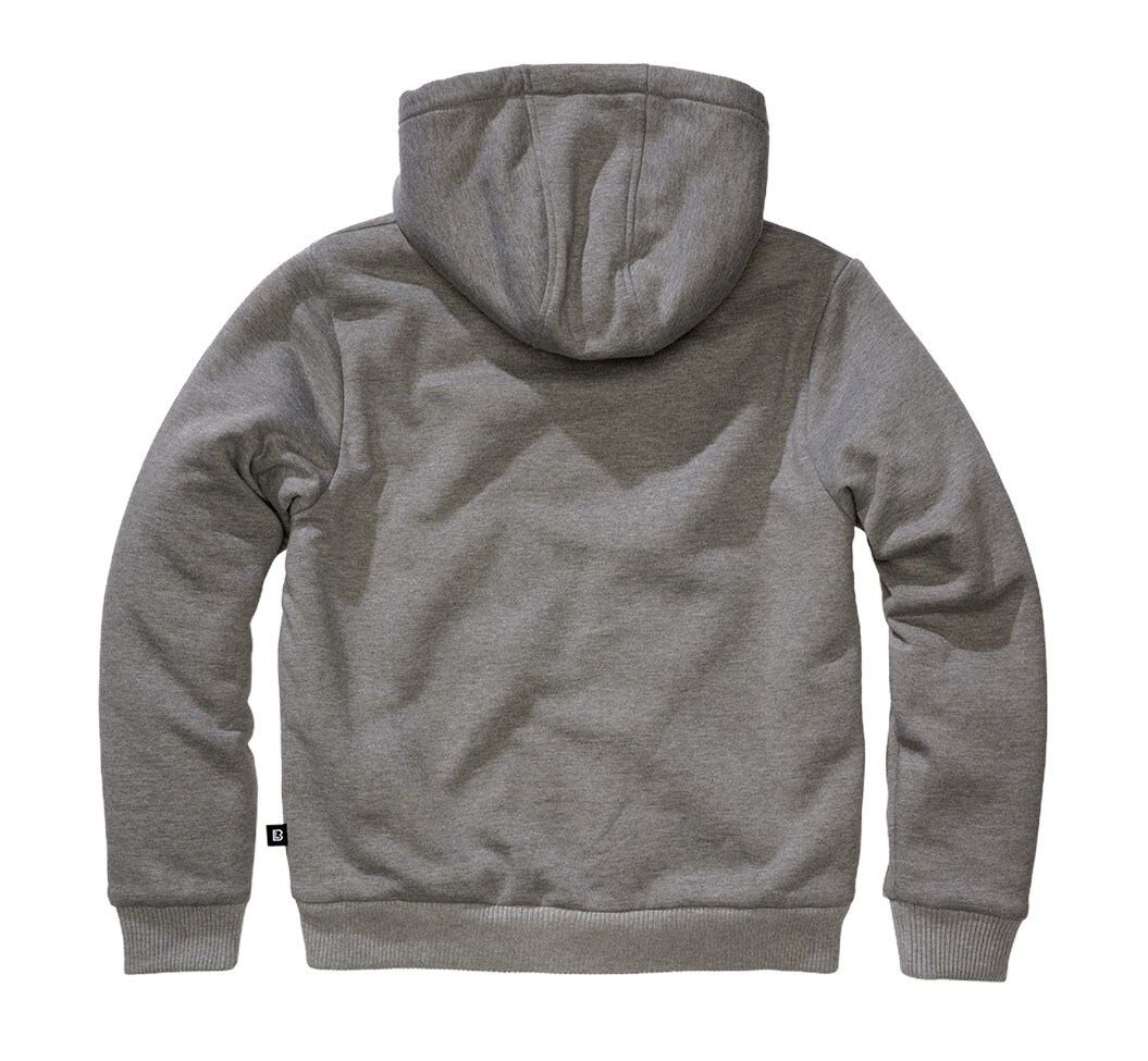 Кофта Brandit Sweatjacket Teddylining - Dark Grey Melange