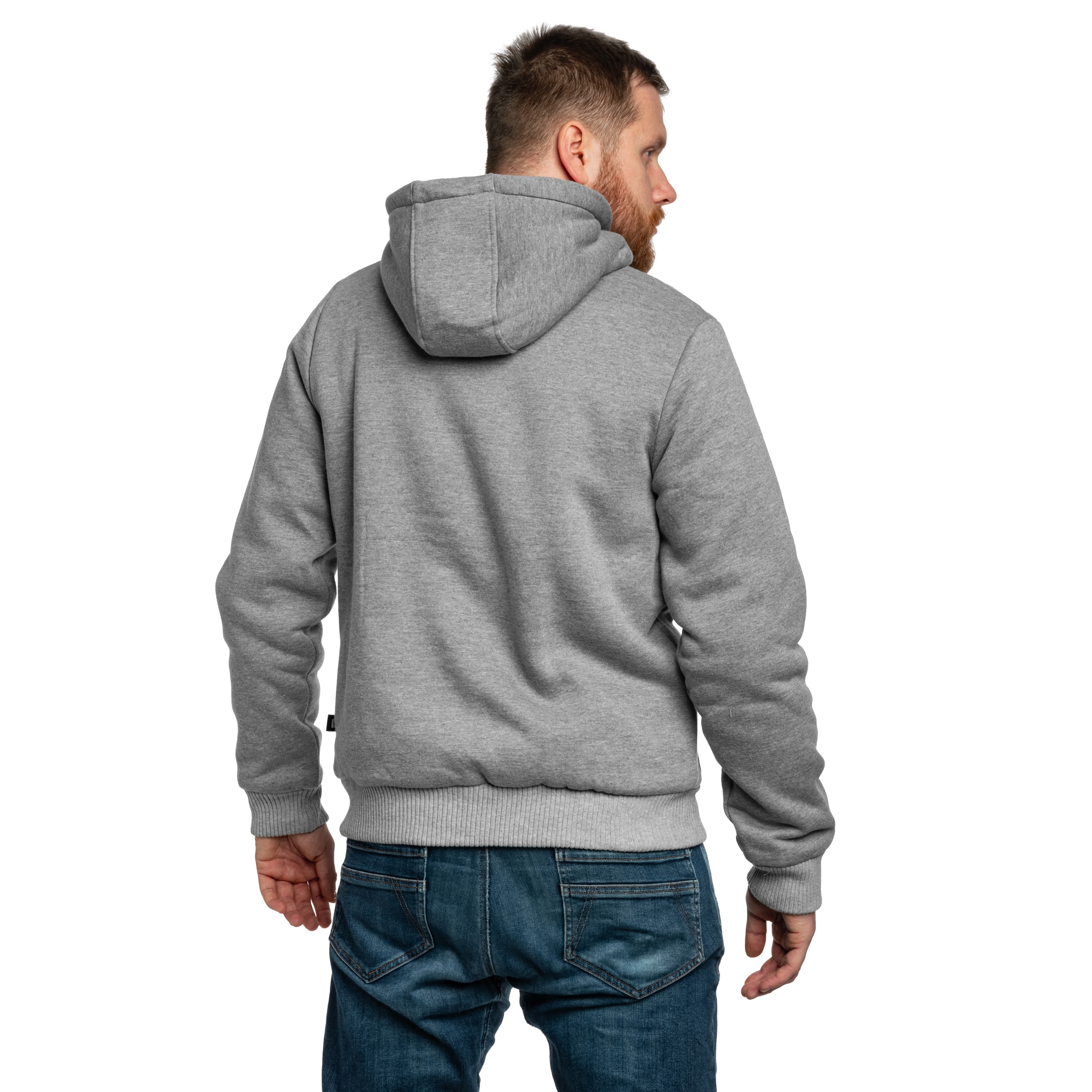 Кофта Brandit Sweatjacket Teddylining - Dark Grey Melange