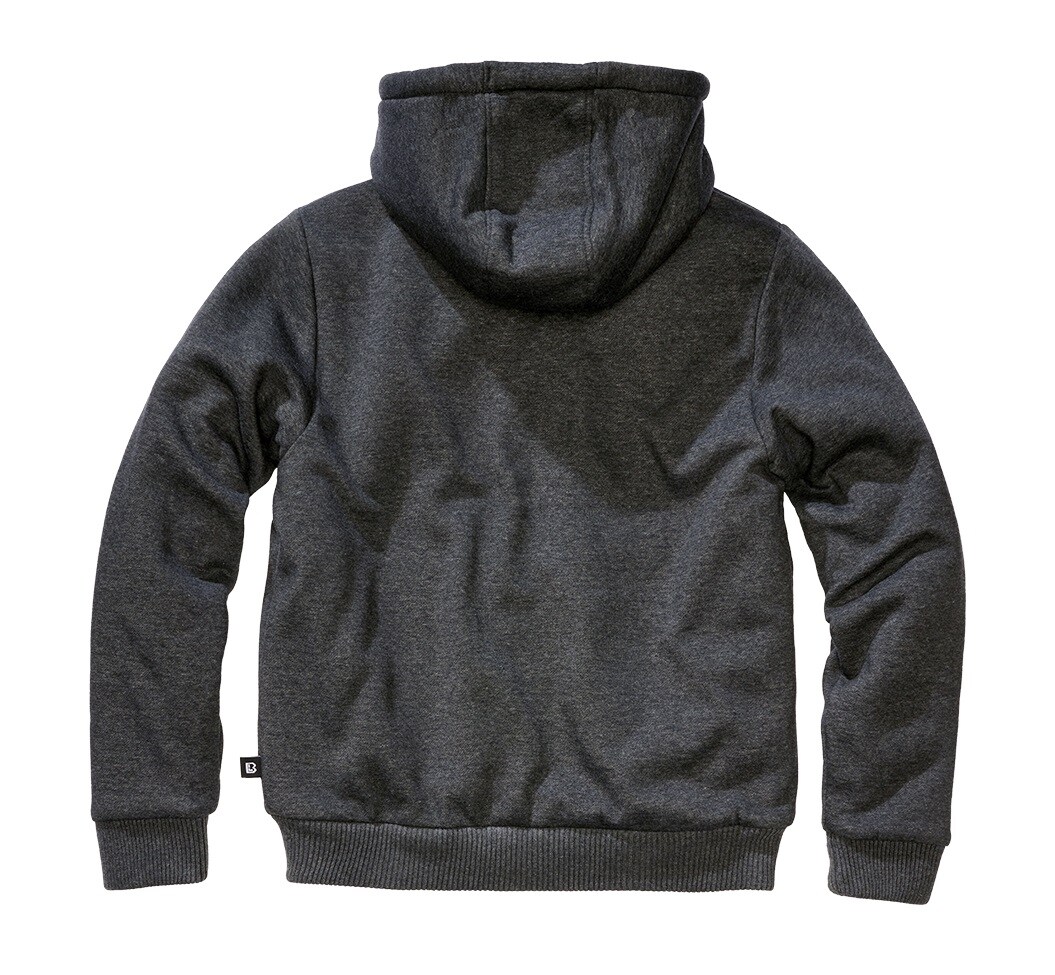 Кофта Brandit Sweatjacket Teddylining - Black Melange